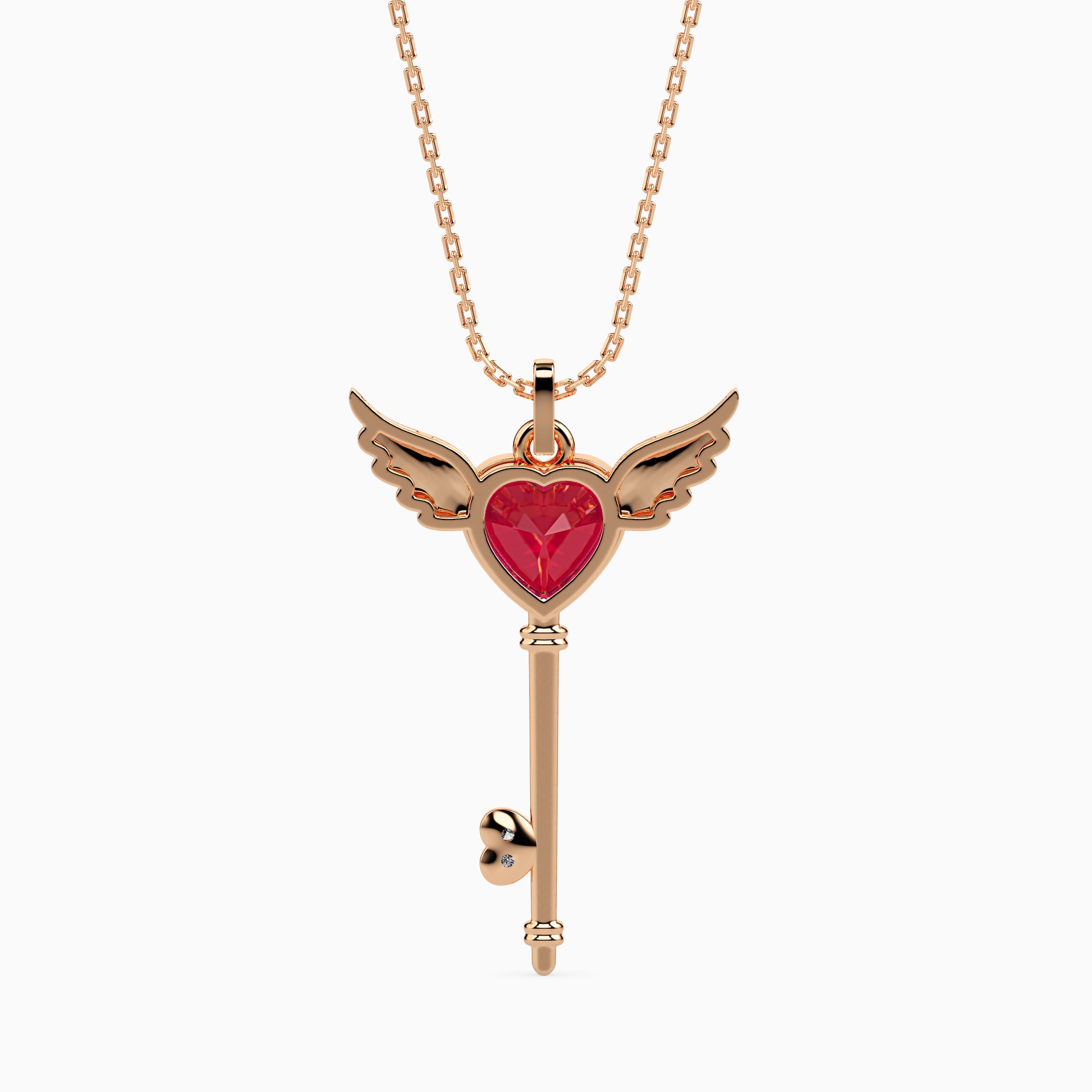 Magic Celestial Key of Love Valentine Pendant