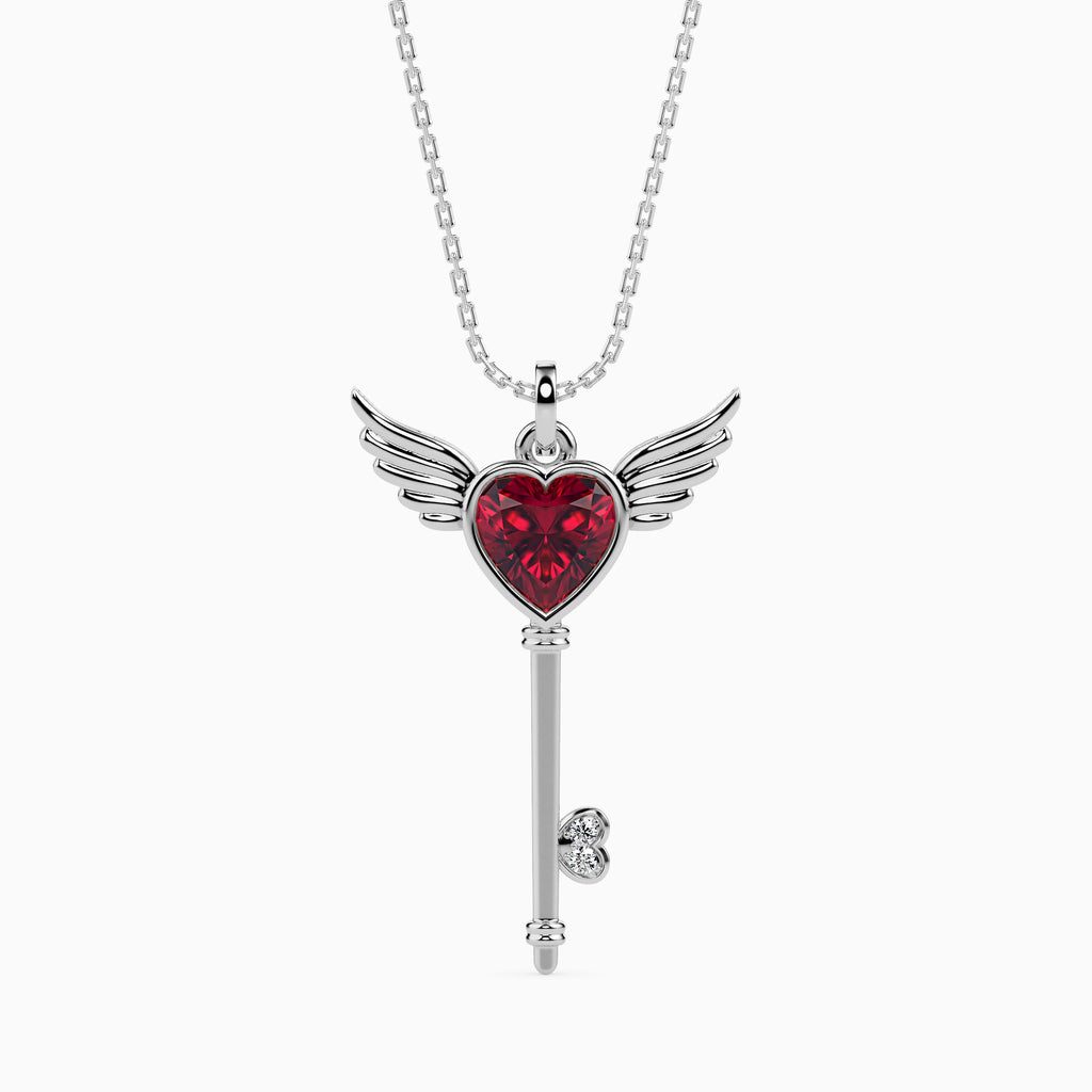 Magic Celestial Key of Love Valentine Pendant