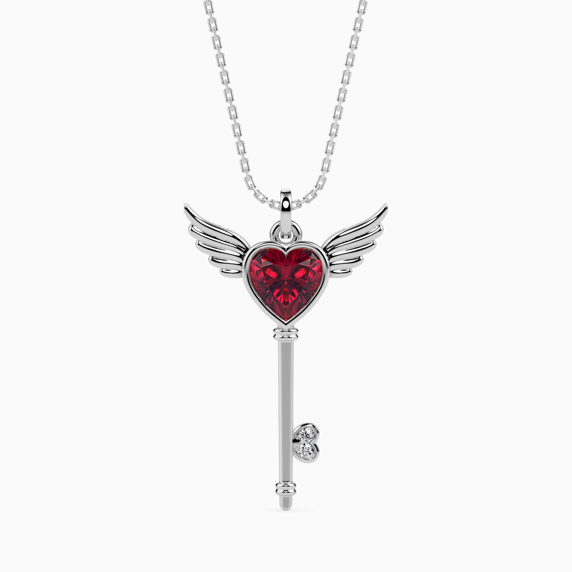 Magic Celestial Key of Love Valentine Pendant