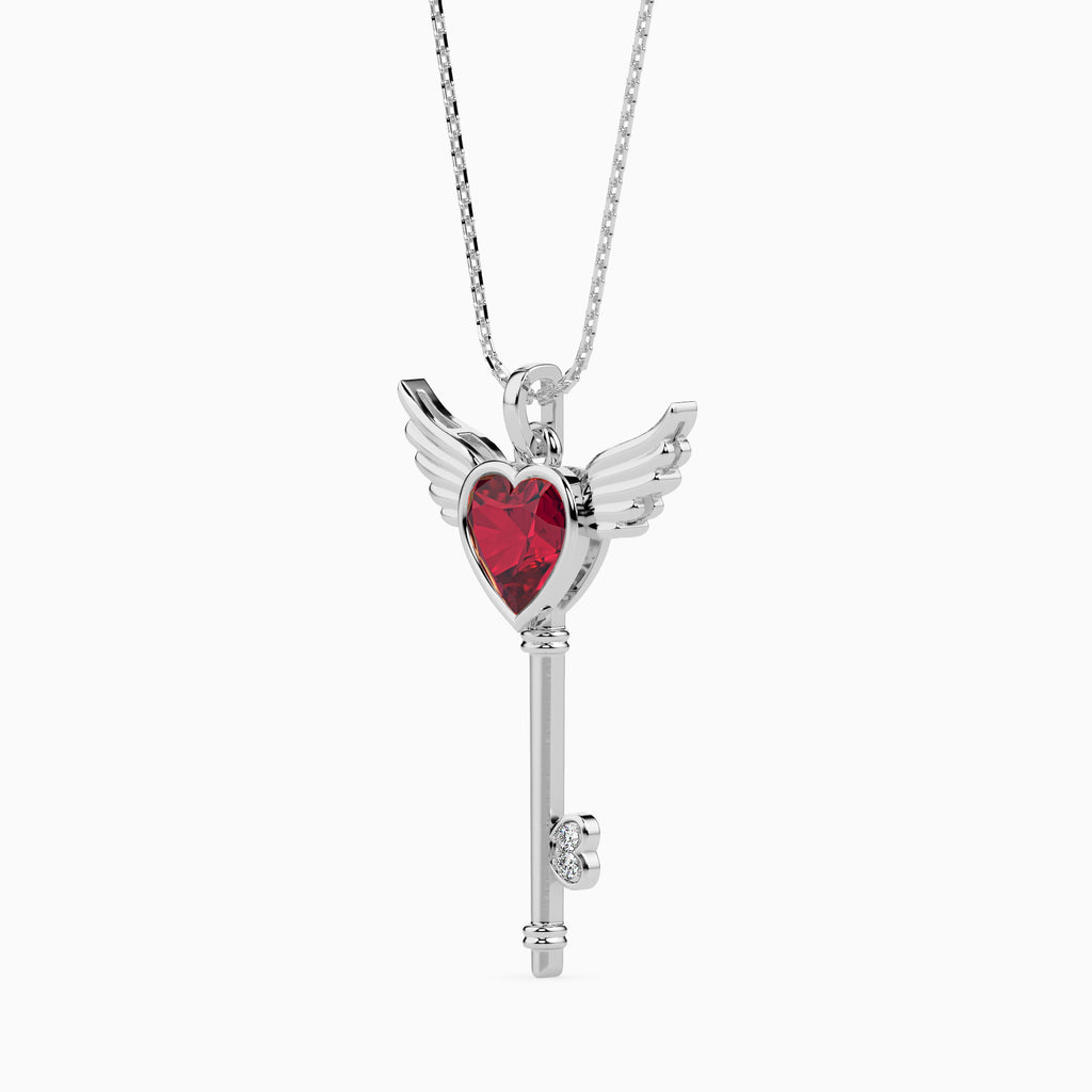 Magic Celestial Key of Love Valentine Pendant