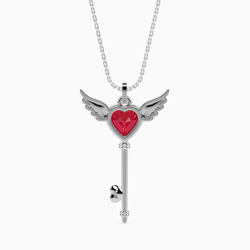 Magic Celestial Key of Love Valentine Pendant