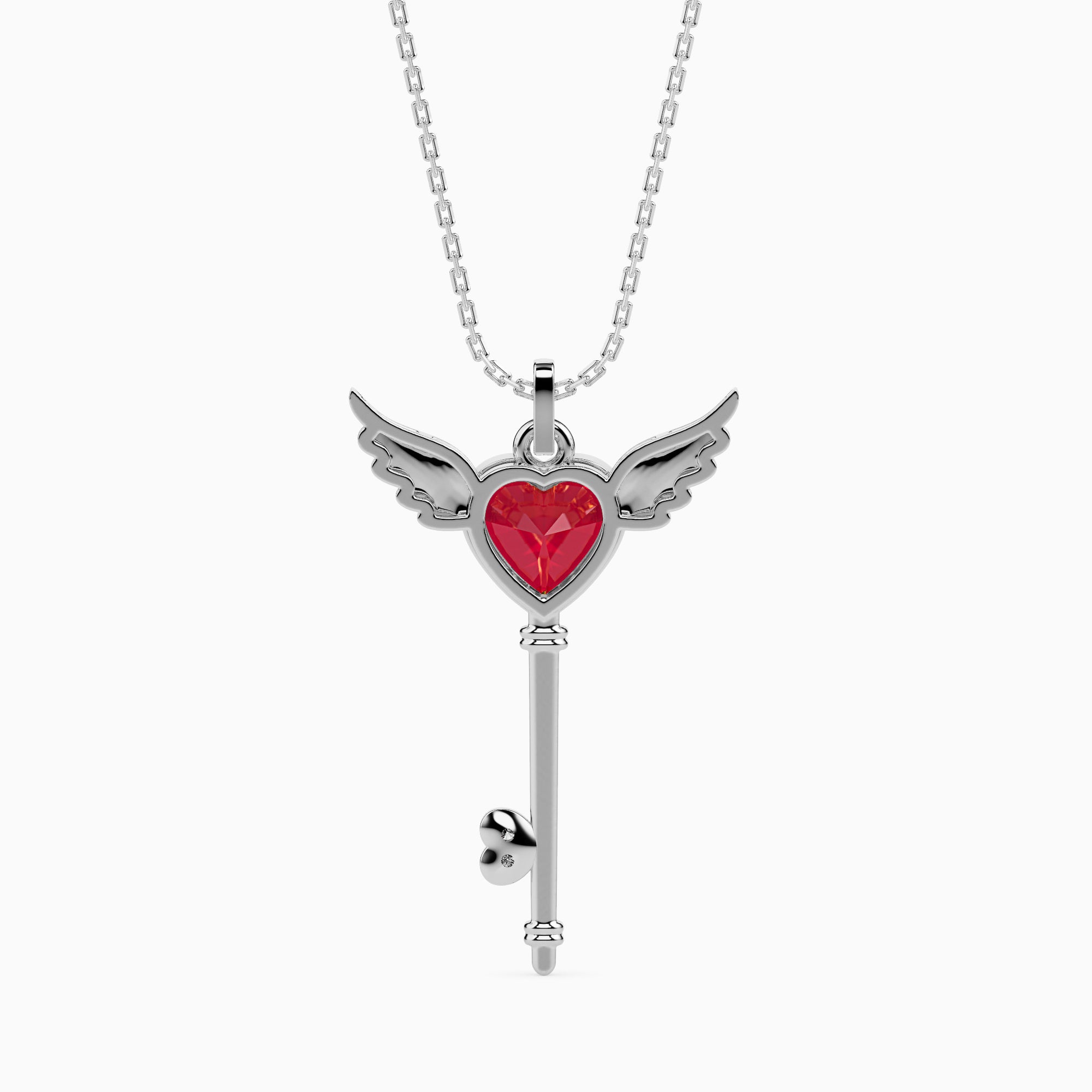 Magic Celestial Key of Love Valentine Pendant