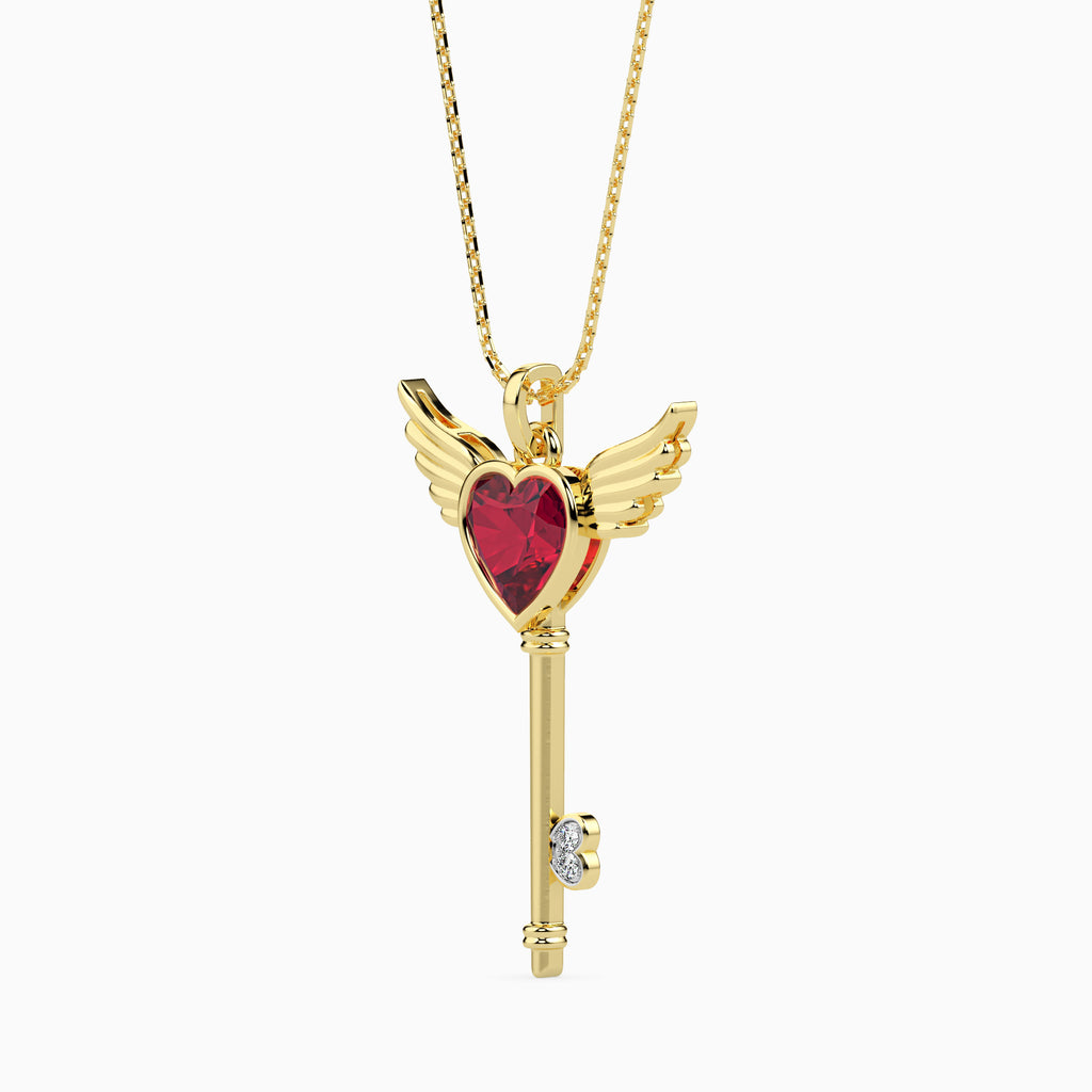 Magic Celestial Key of Love Valentine Pendant