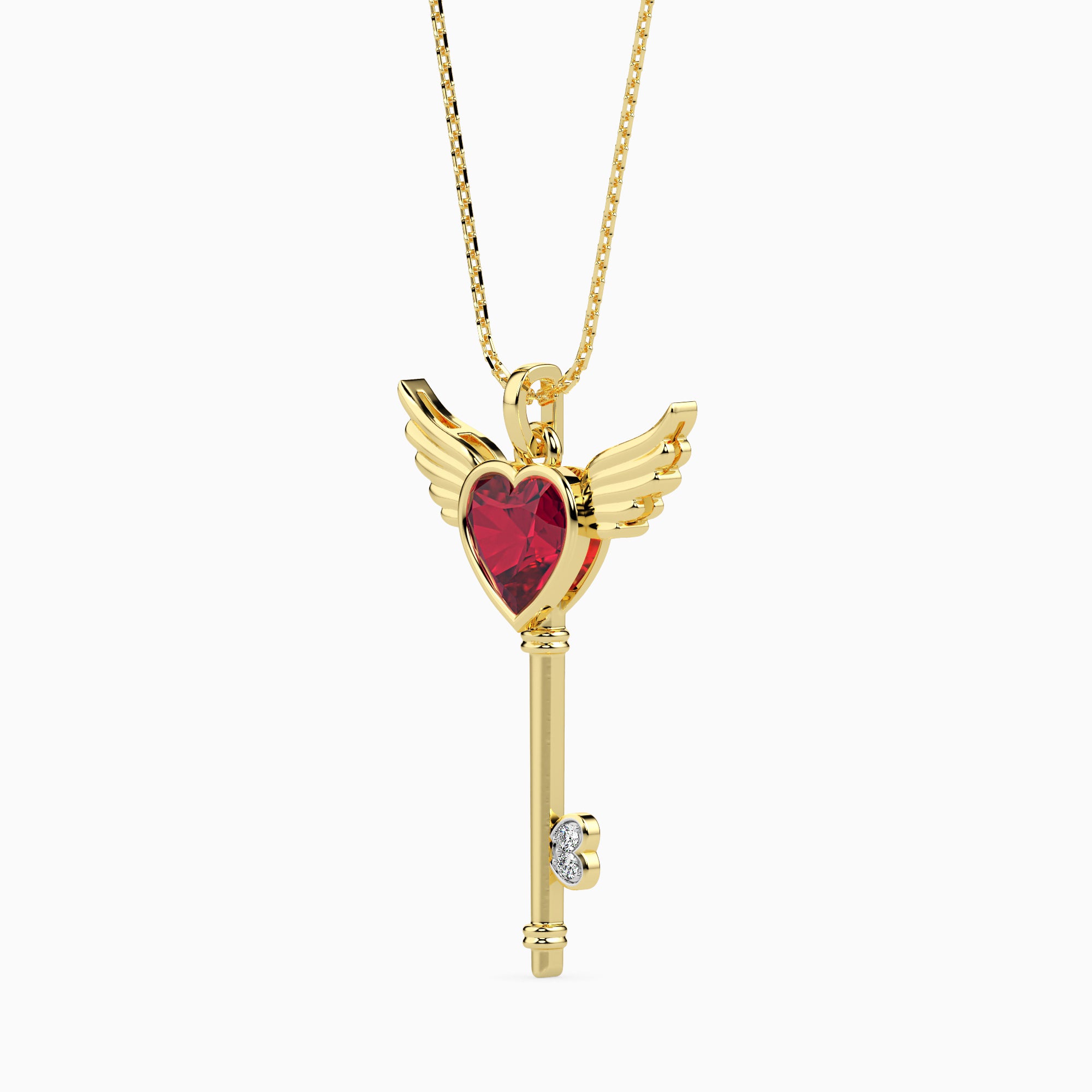 Magic Celestial Key of Love Valentine Pendant
