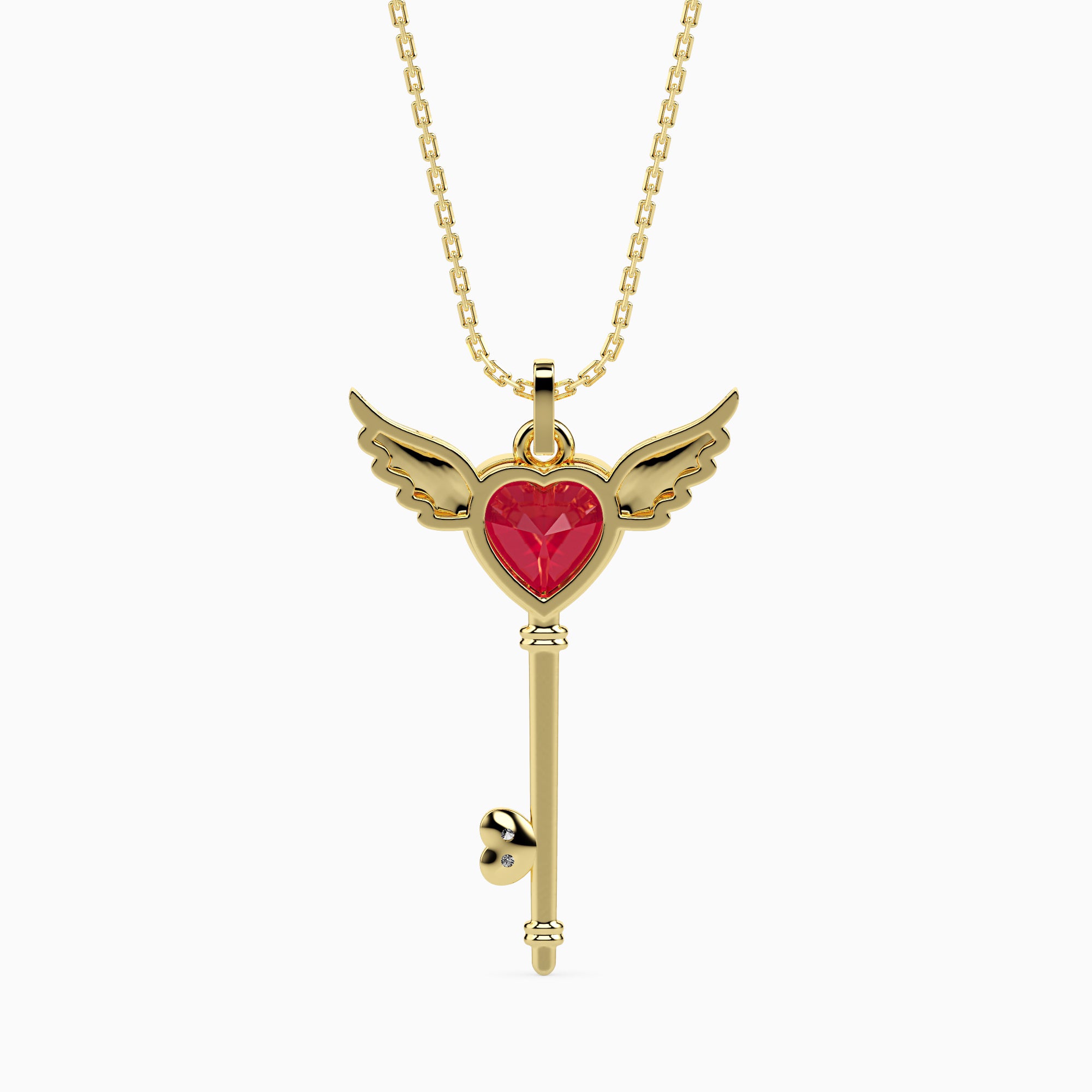 Magic Celestial Key of Love Valentine Pendant