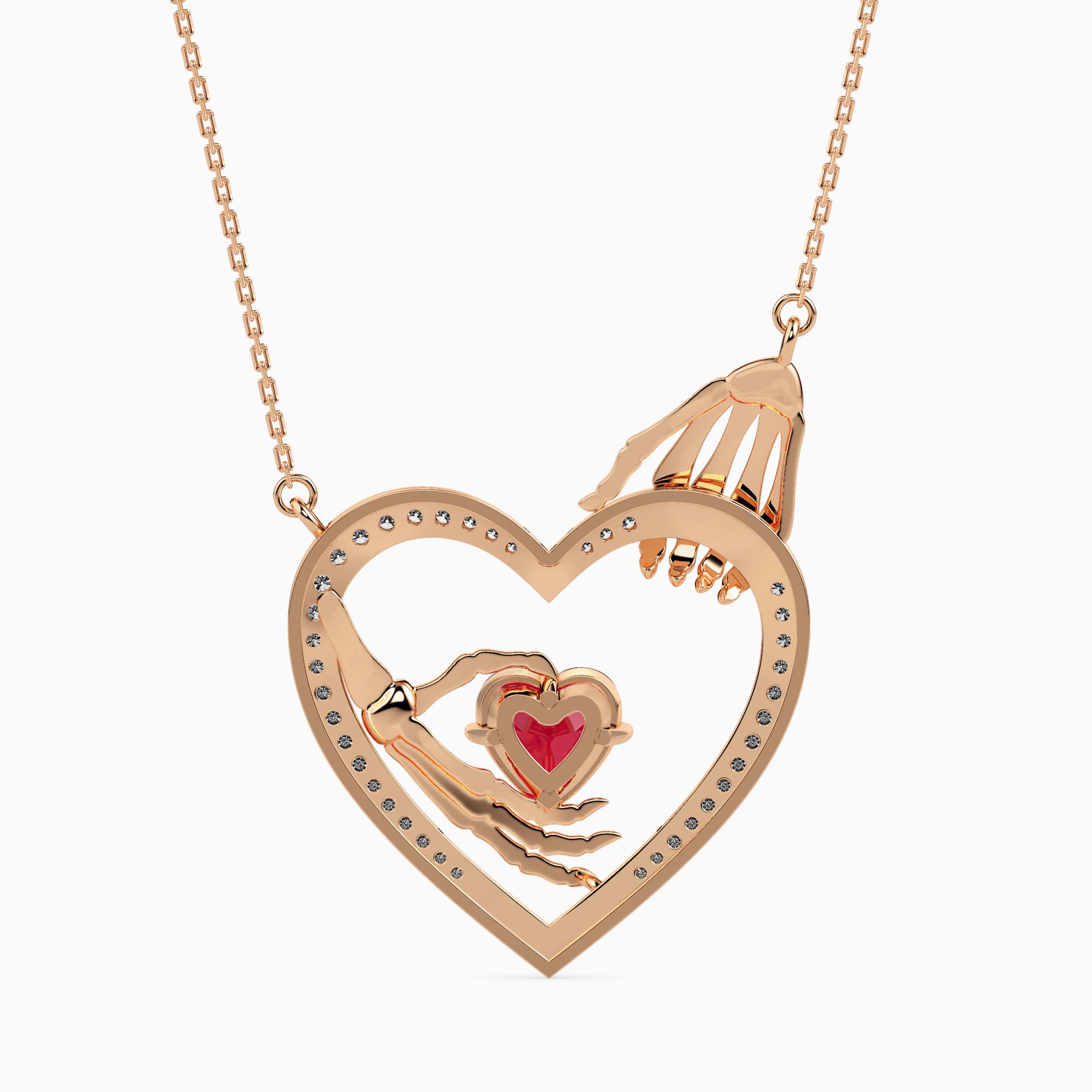 Magic Eternal Love Gold & Diamond Valentine Pendant
