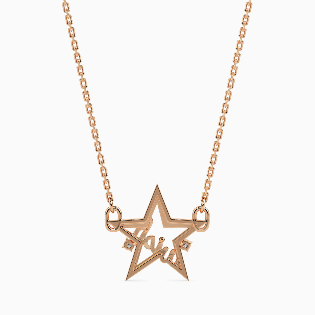 Magic Starry Wish: Gold & Diamond Pendant For your Valentine