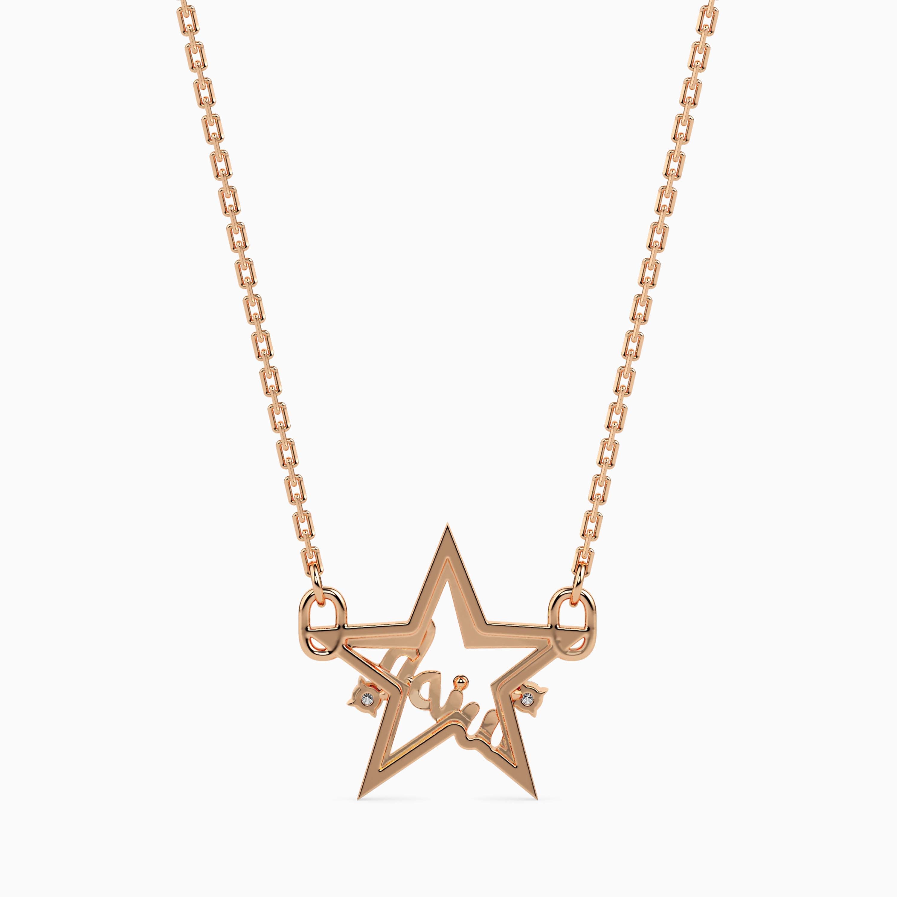 Magic Starry Wish: Gold & Diamond Pendant For your Valentine
