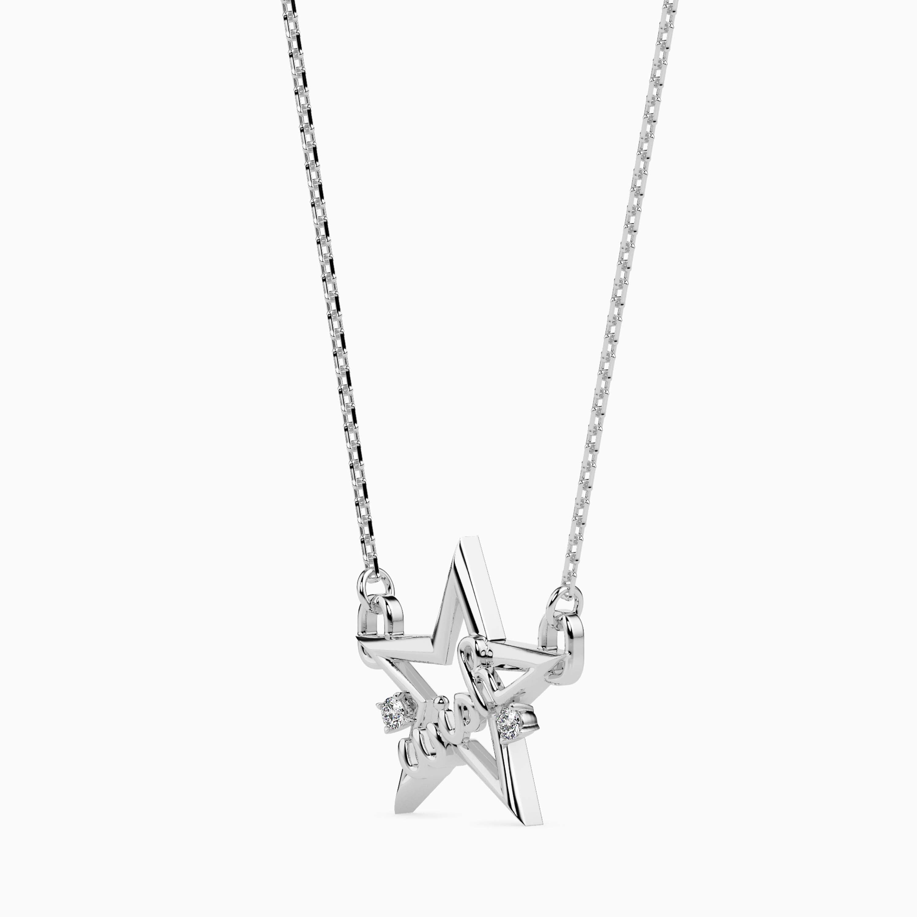 Magic Starry Wish: Gold & Diamond Pendant For your Valentine