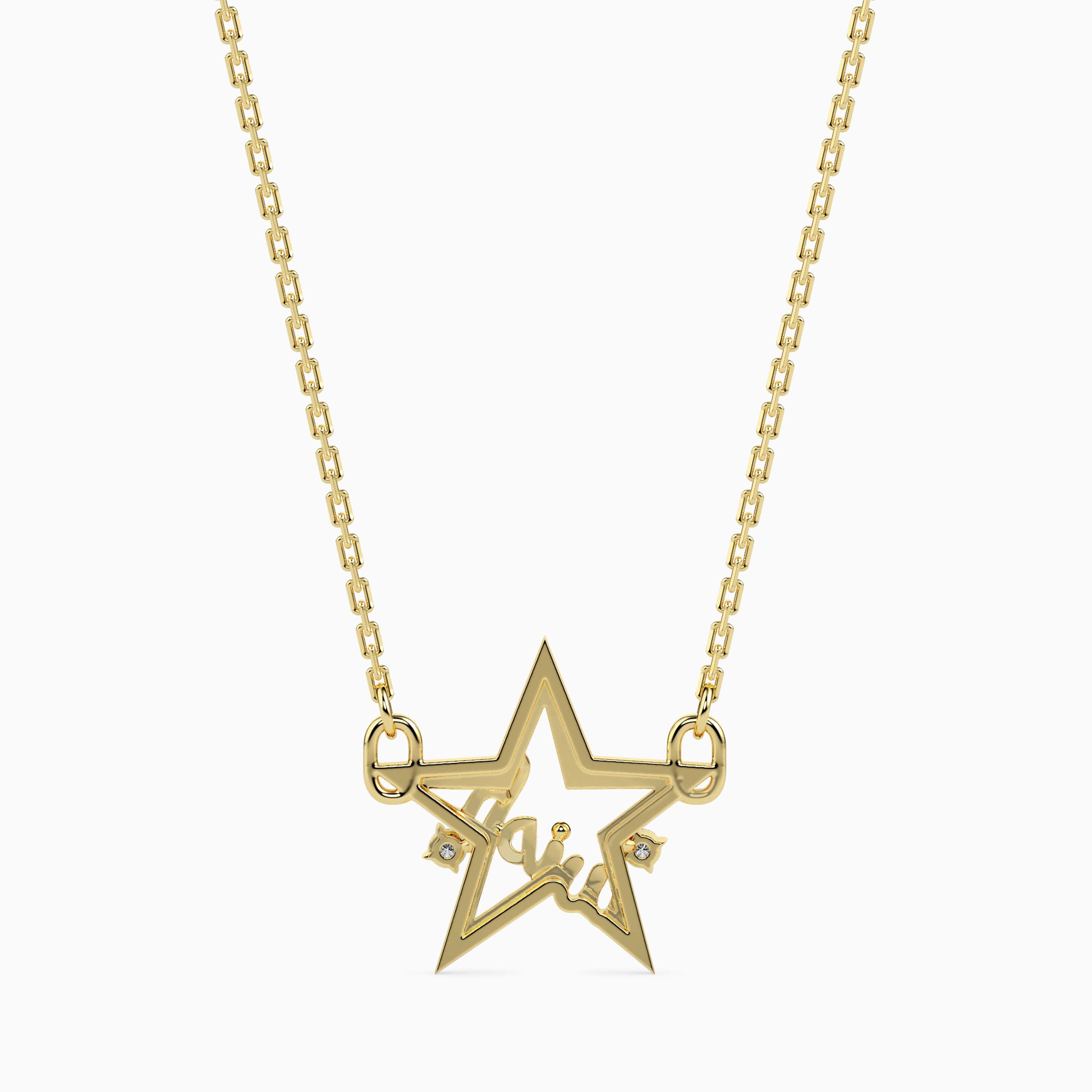 Magic Starry Wish: Gold & Diamond Pendant For your Valentine