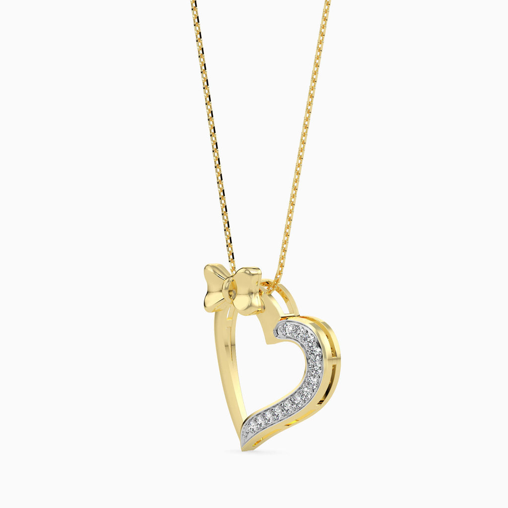 Magic Bow-Tied Love : Radiant Love Valentine Pendant