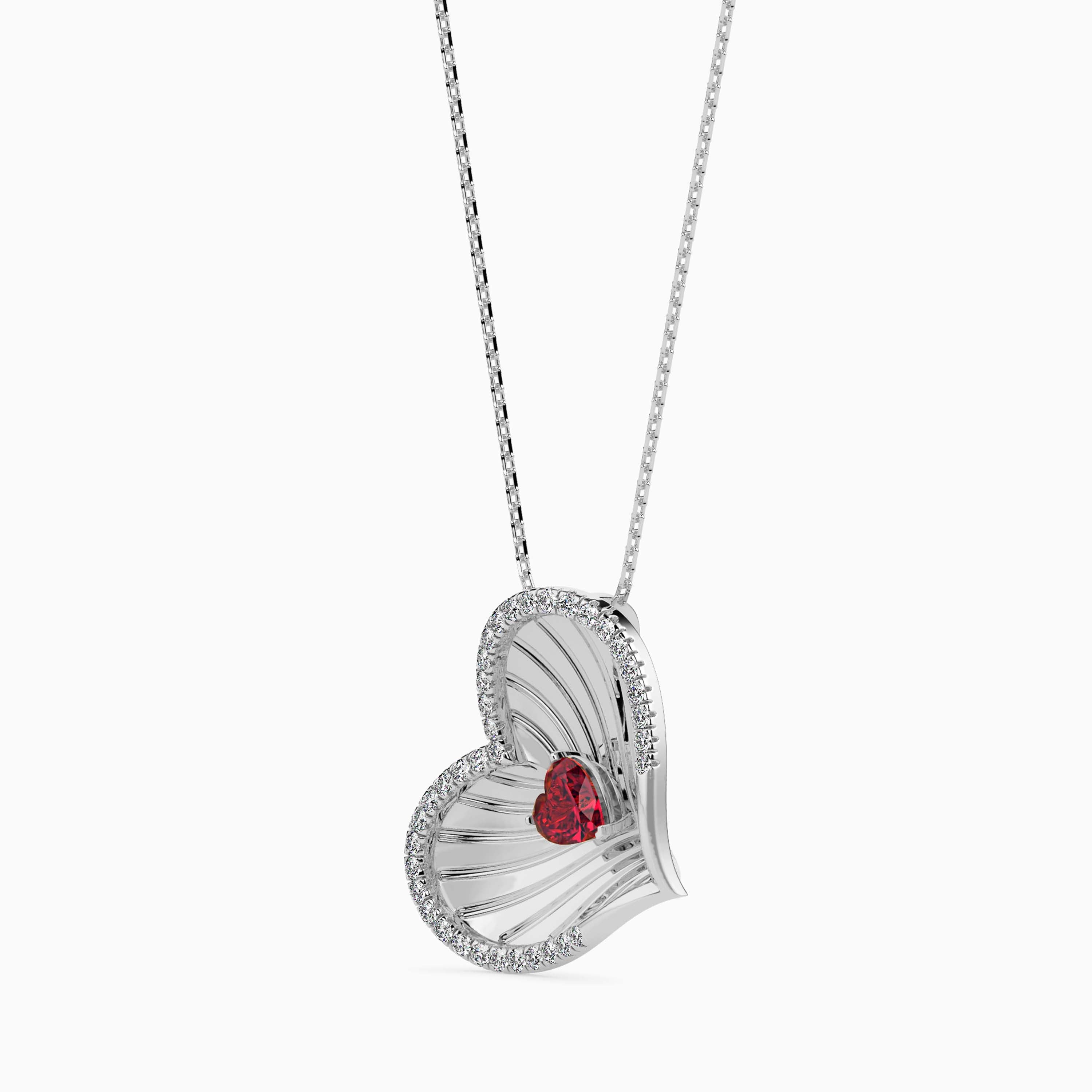 Magic Entwined Radiant Heart Valentine Pendant