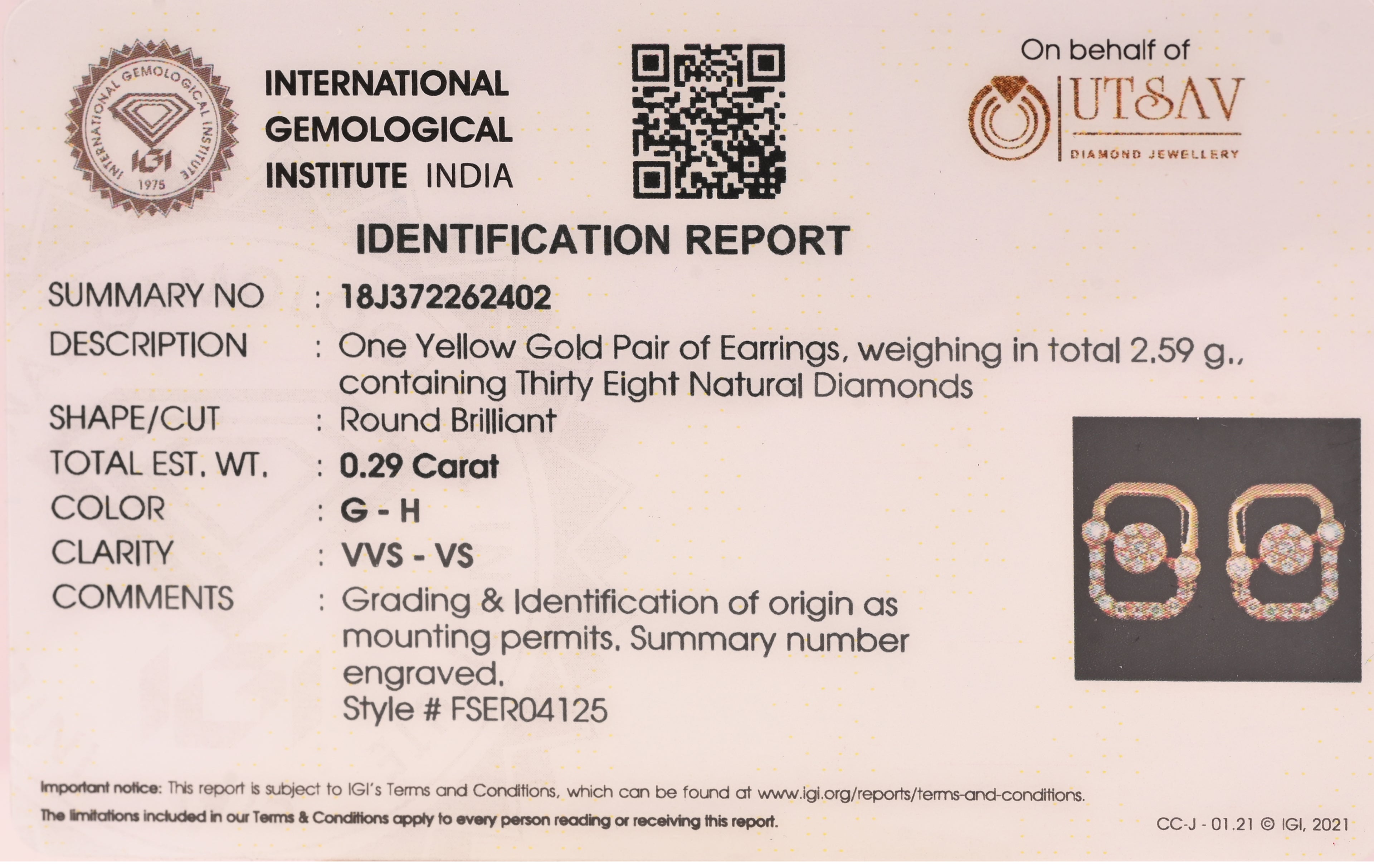 Magic Sparkling Rectangular Stud Earrings