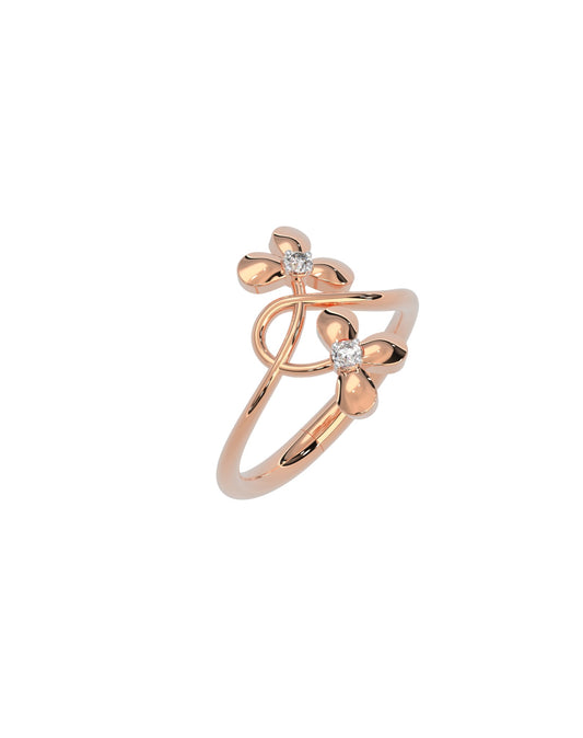 Magic Entangled Twinflower Ring