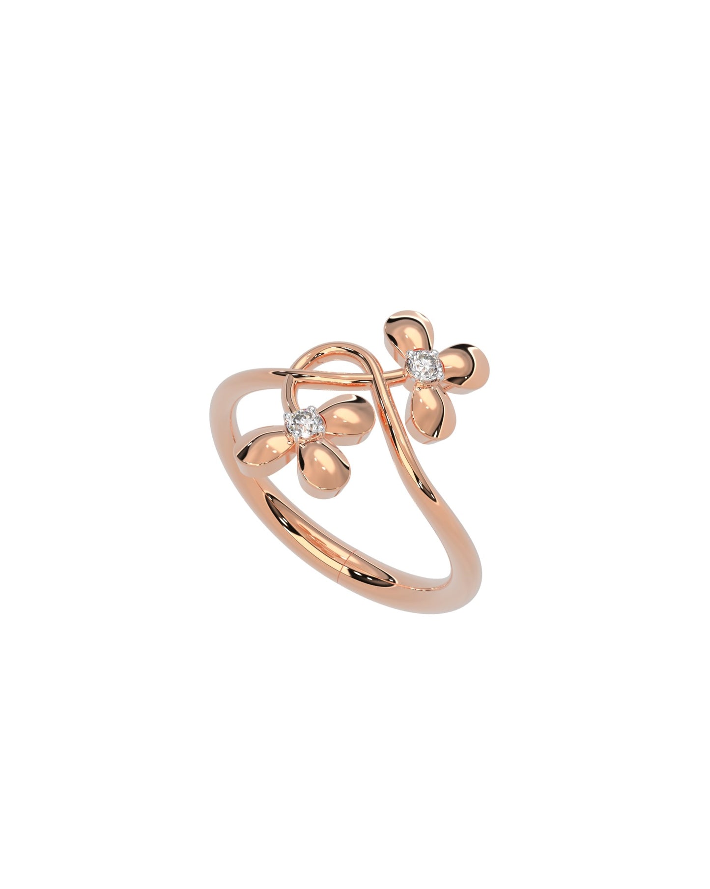 Magic Entangled Twinflower Ring