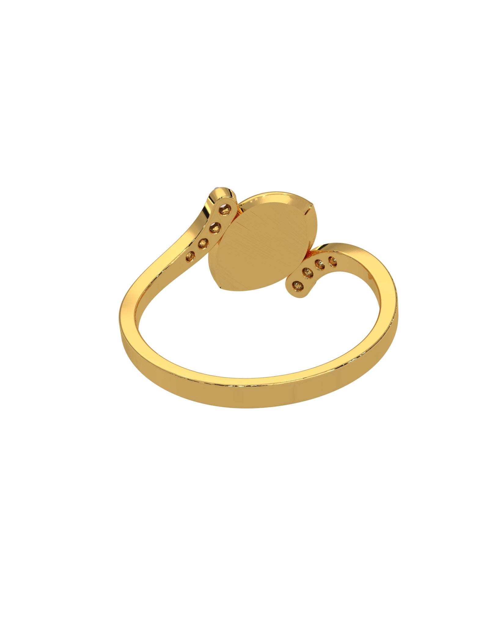 Magic Blue Eye Diamond Gold Ring