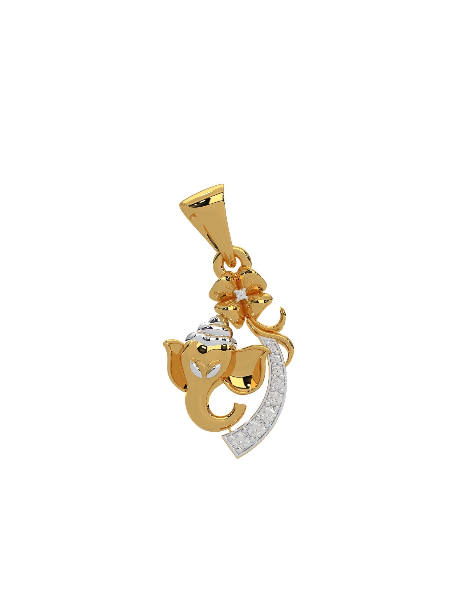 Magic Shree Ganesha Diamond Pendant