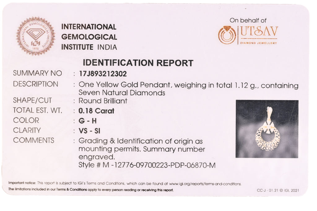 Magic Golden Bucket With A Diamond Daisy Pendant