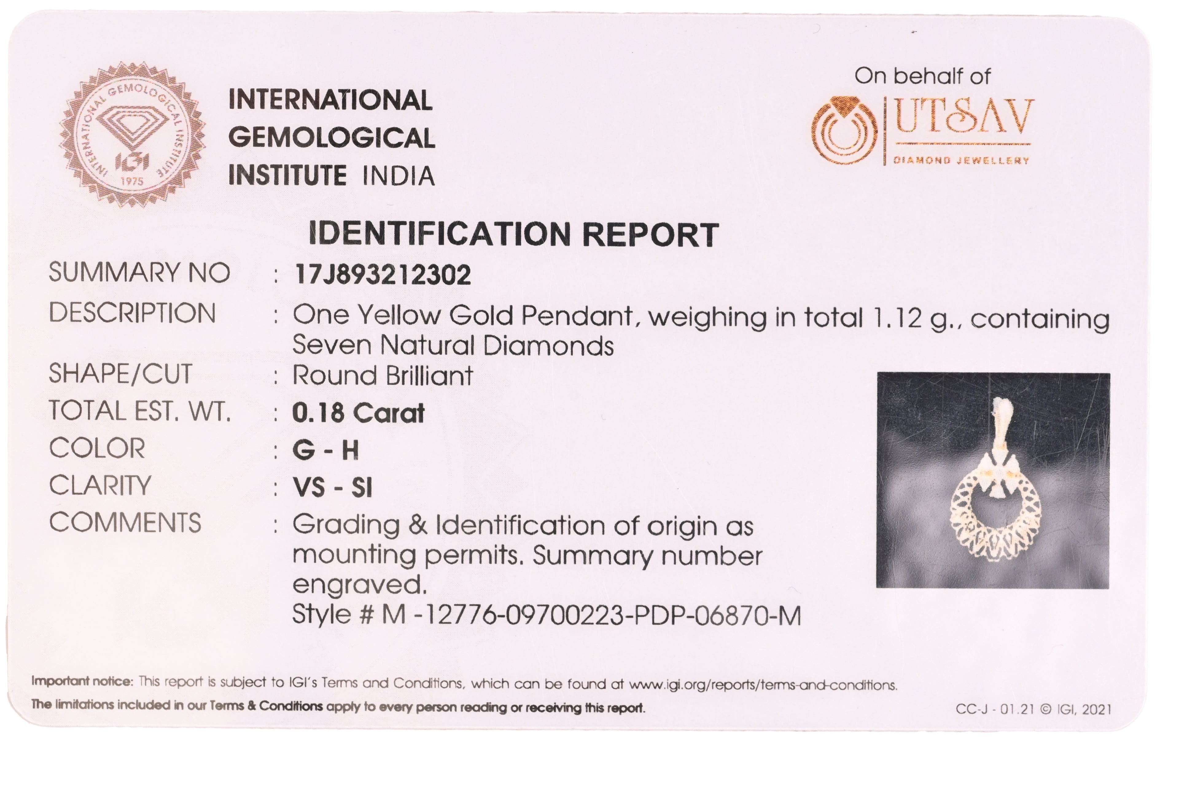 Magic Golden Bucket With A Diamond Daisy Pendant