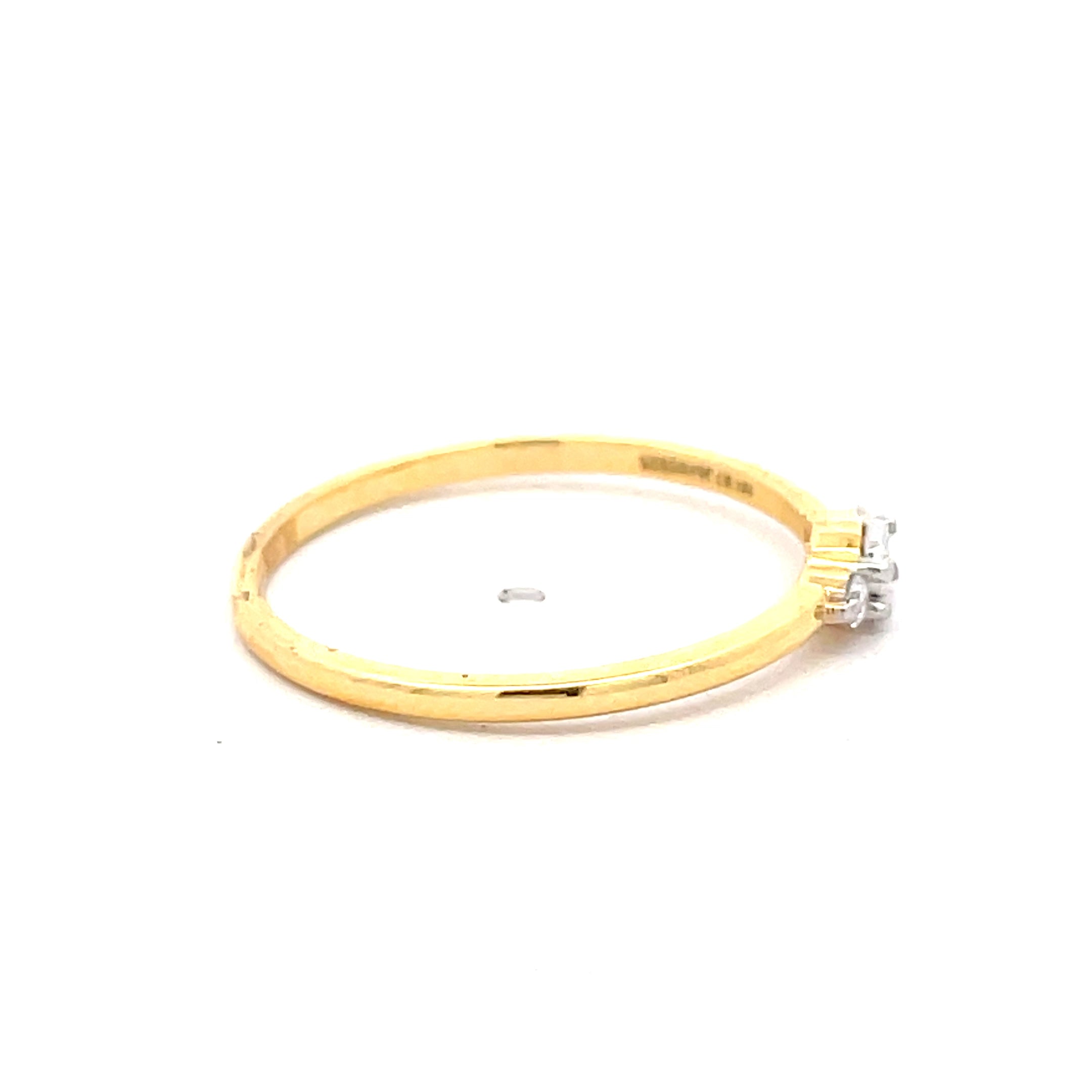 Yellow Gold Ring with Round Brilliant Cut Diamonds