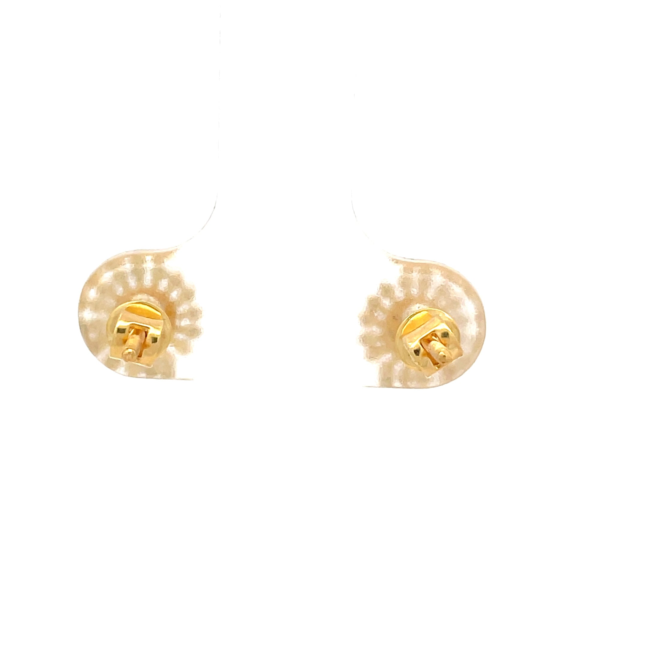 Round Brilliant Diamond Sunburst Halo Stud Earrings in 9K Yellow Gold