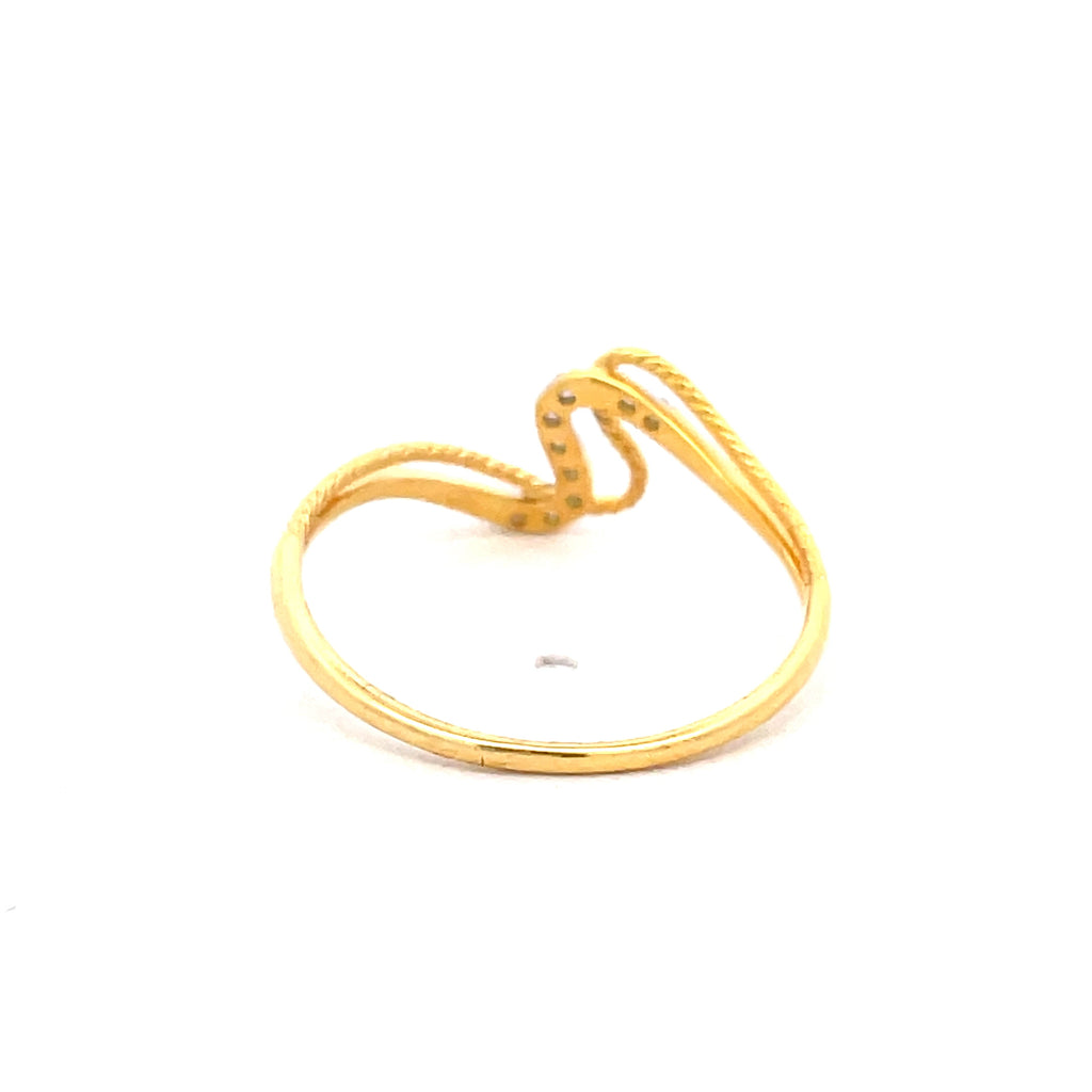 Diamond-Accented Yellow Gold Band Ring