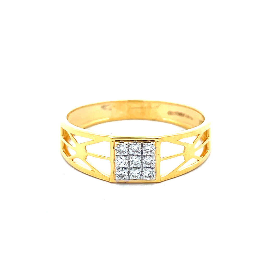 Yellow Gold Multi-Diamond Statement Ring