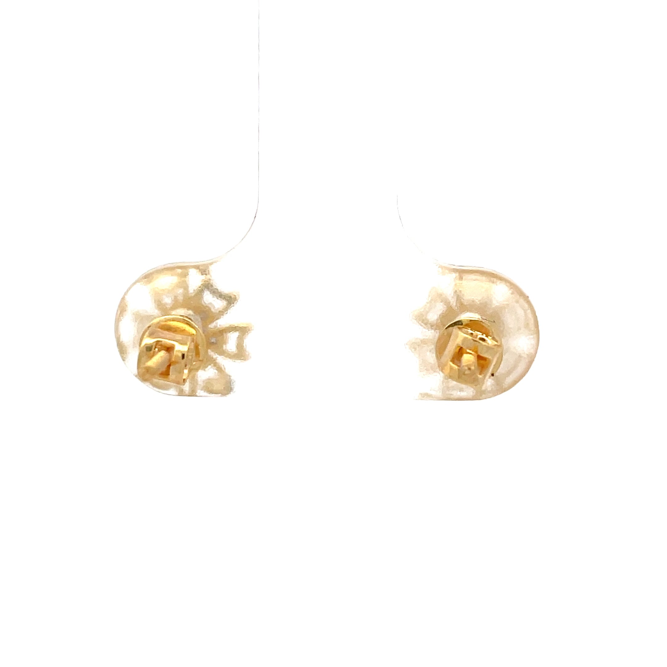 Diamond Cluster Stud Earrings in Yellow Gold
