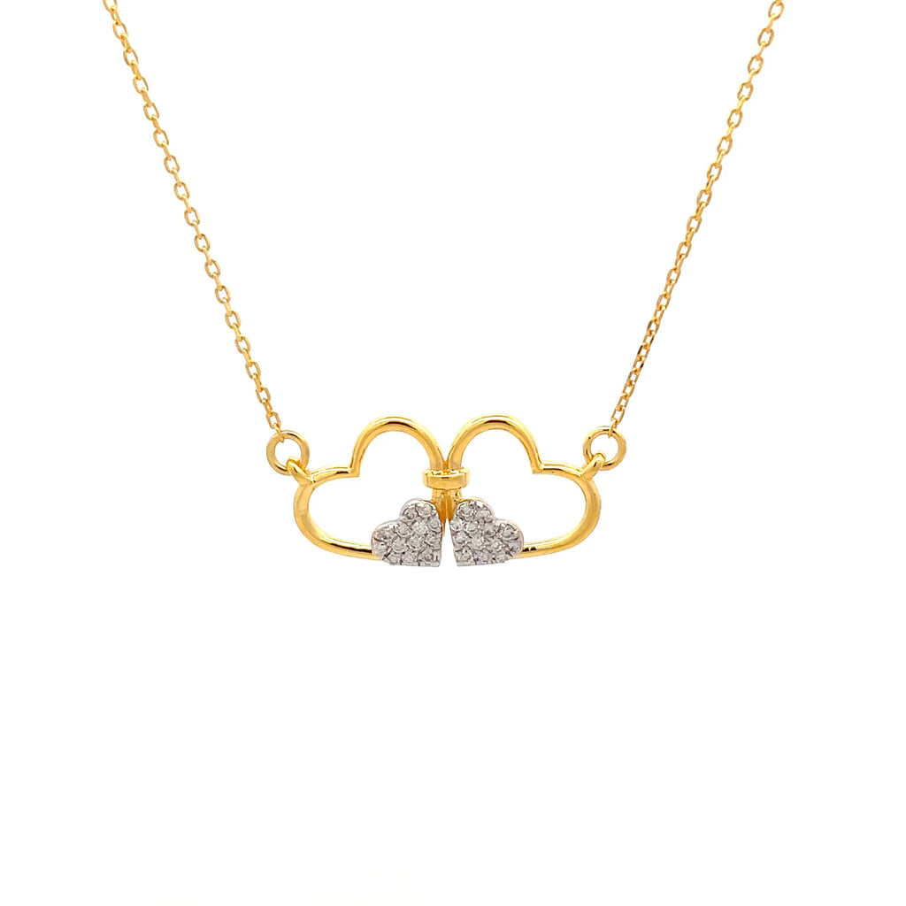 Forever Hearts 14K Gold Pendant chain