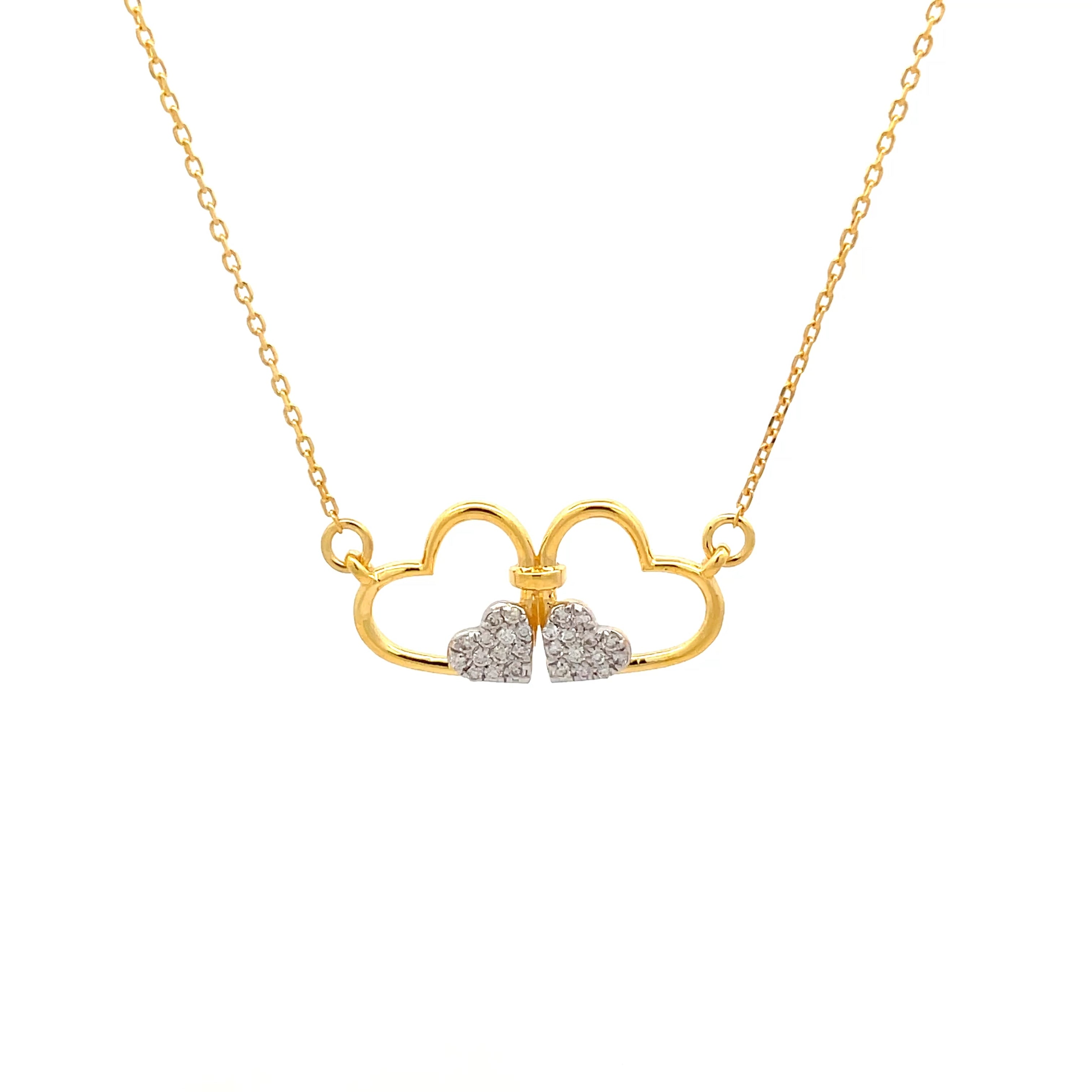 Forever Hearts 14K Gold Pendant chain