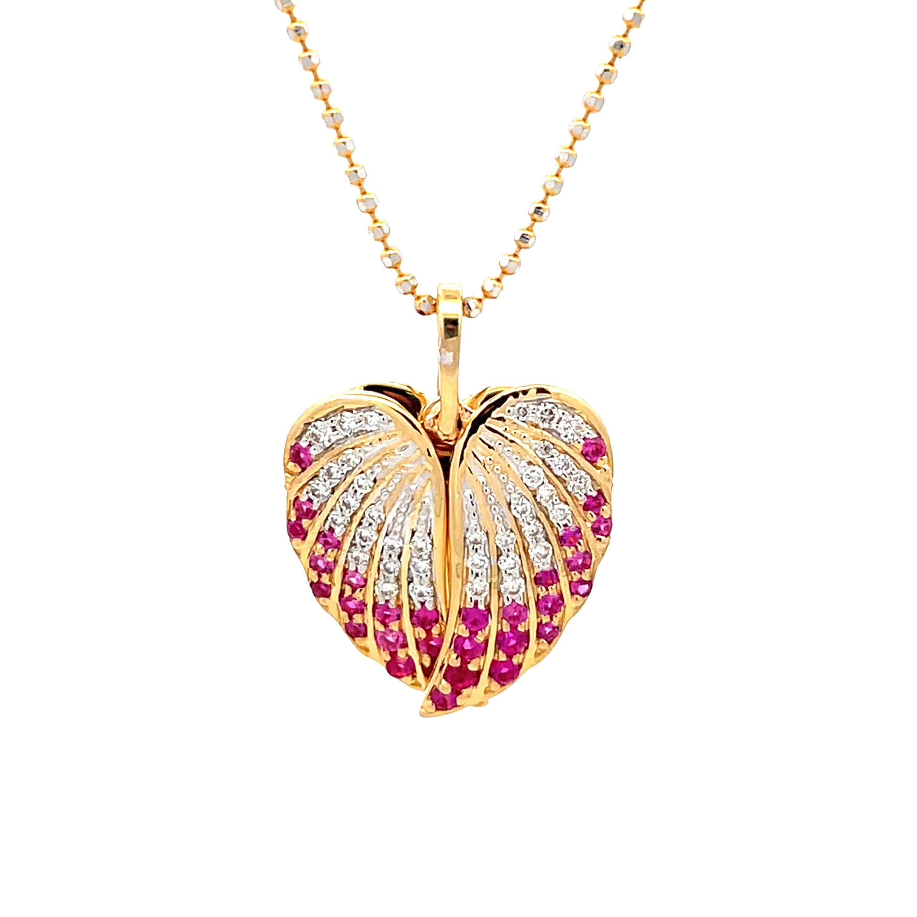 Angel Wings Heart Pendant