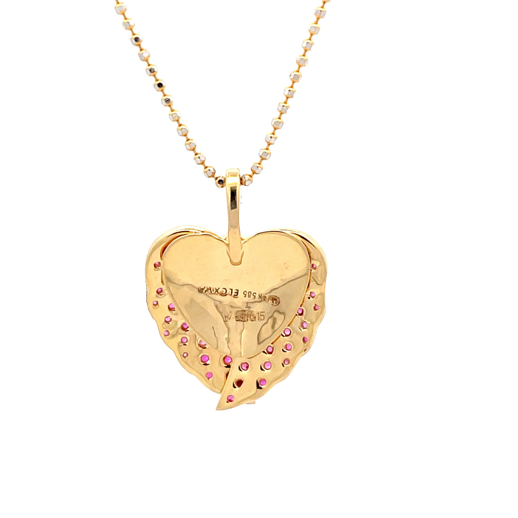 Angel Wings Heart Pendant