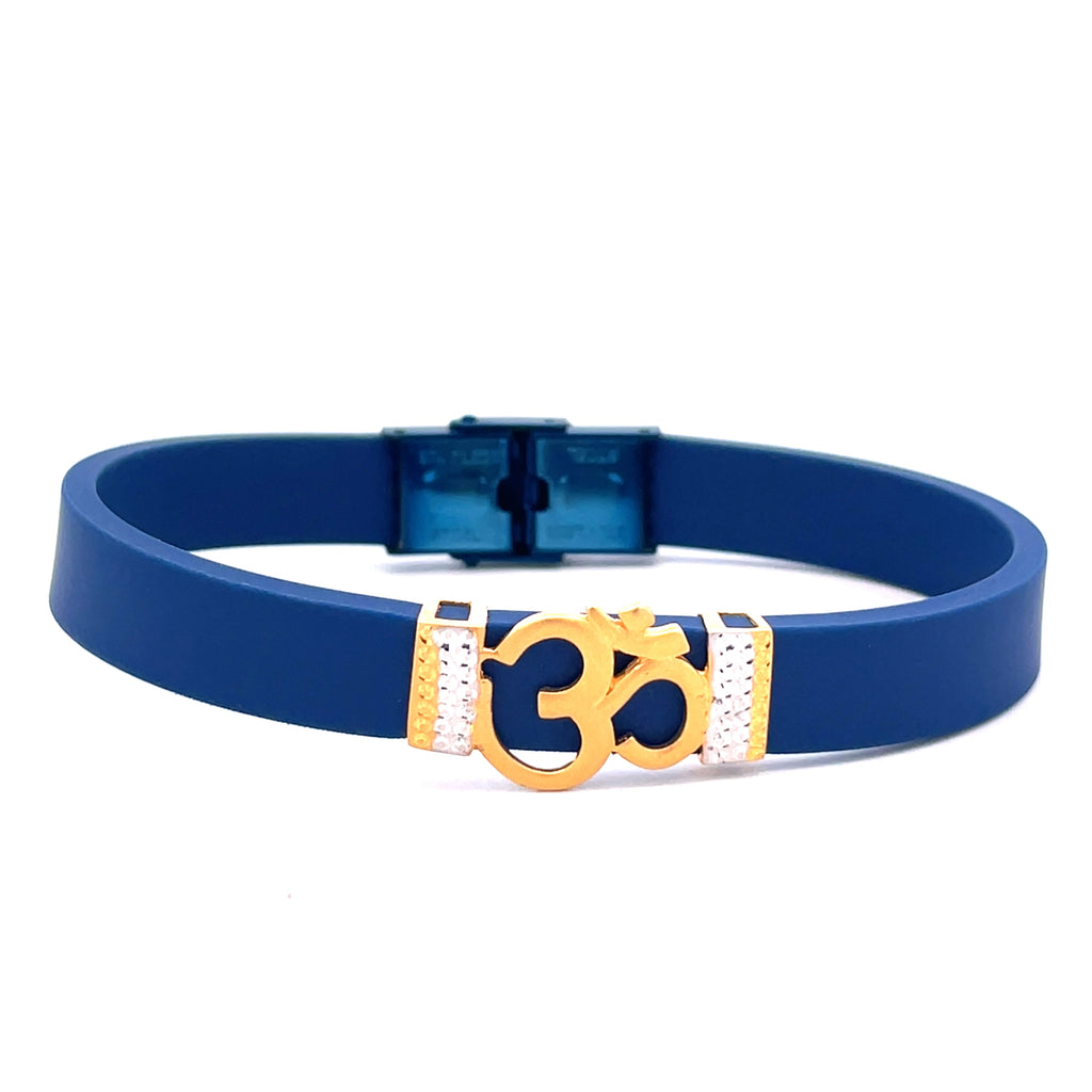 Om Blue Men's Bracelet