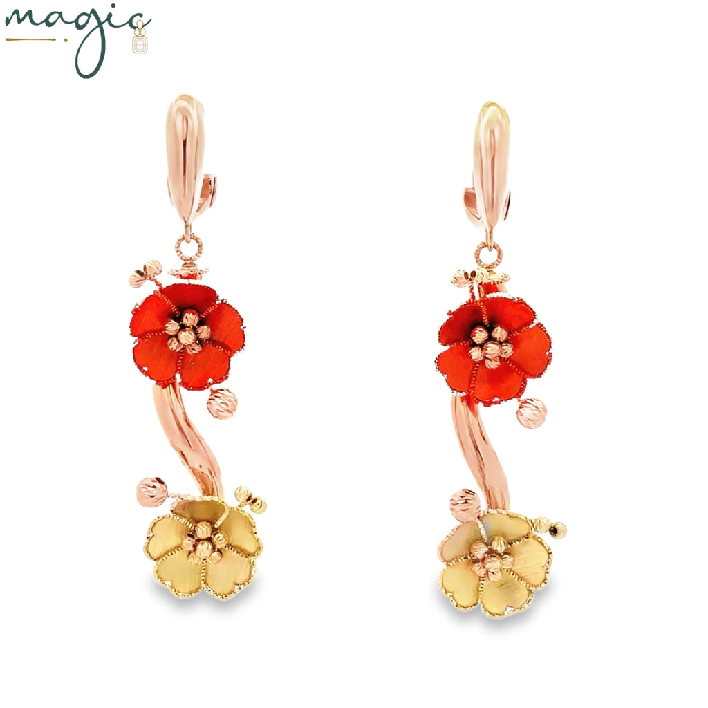 Sunset blossom danglers