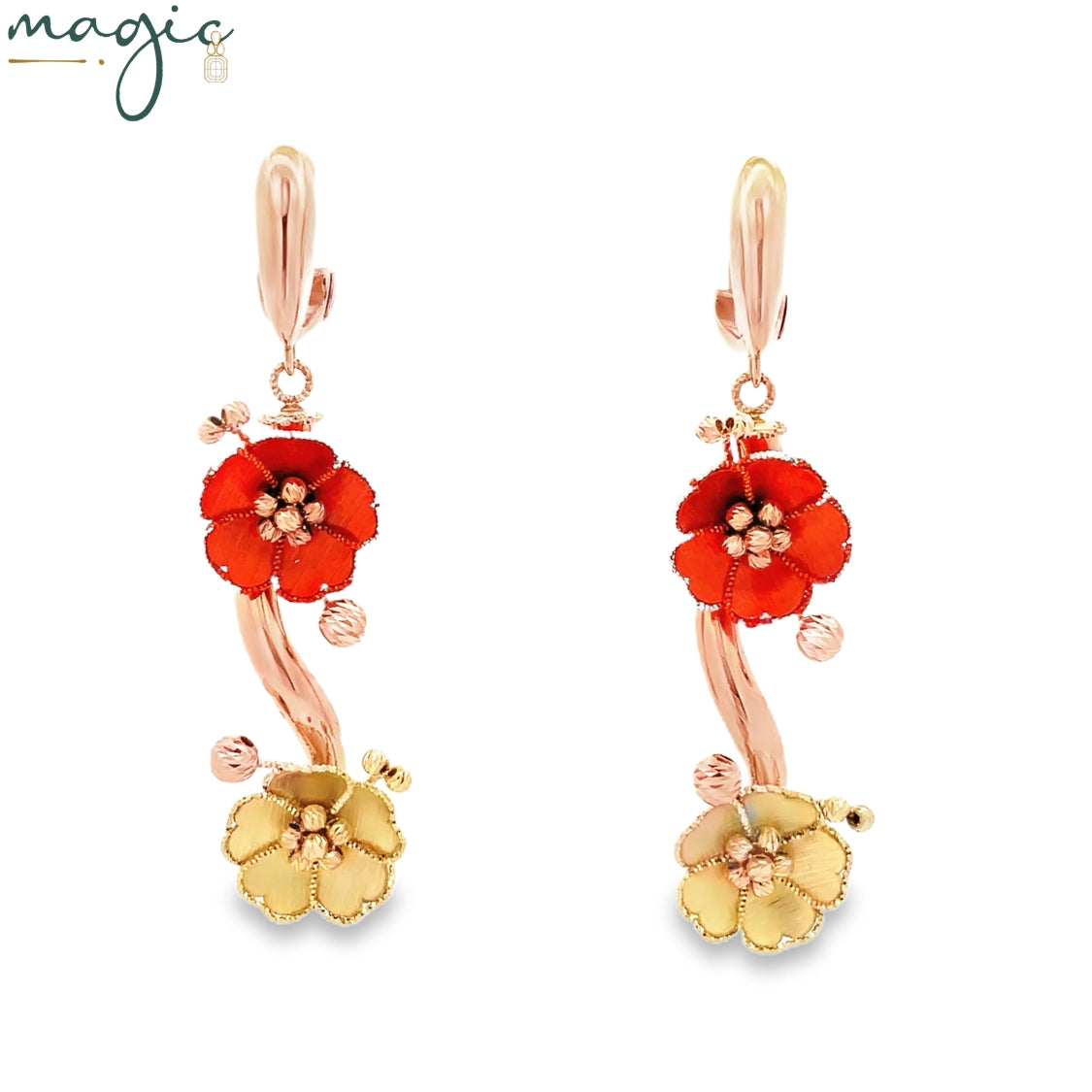 Sunset blossom danglers
