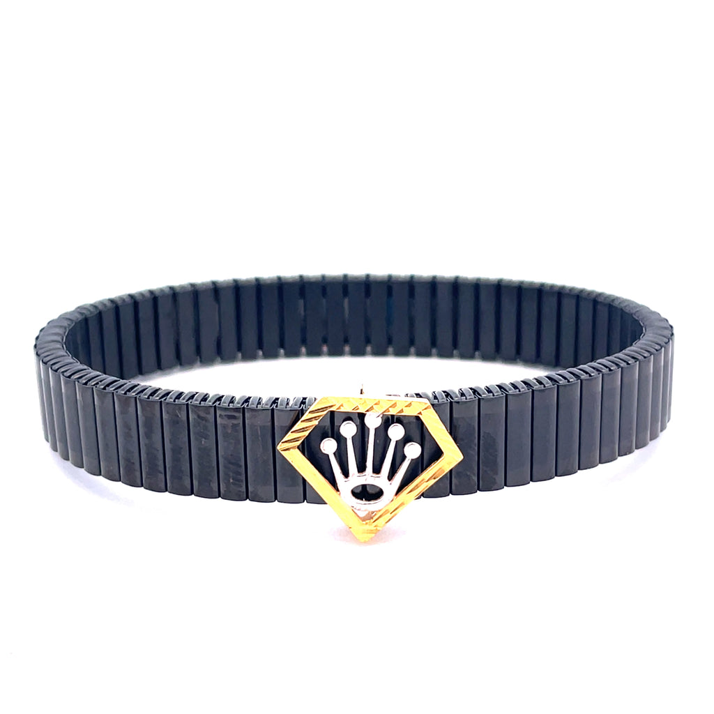 Black Crown Bracelet for Men