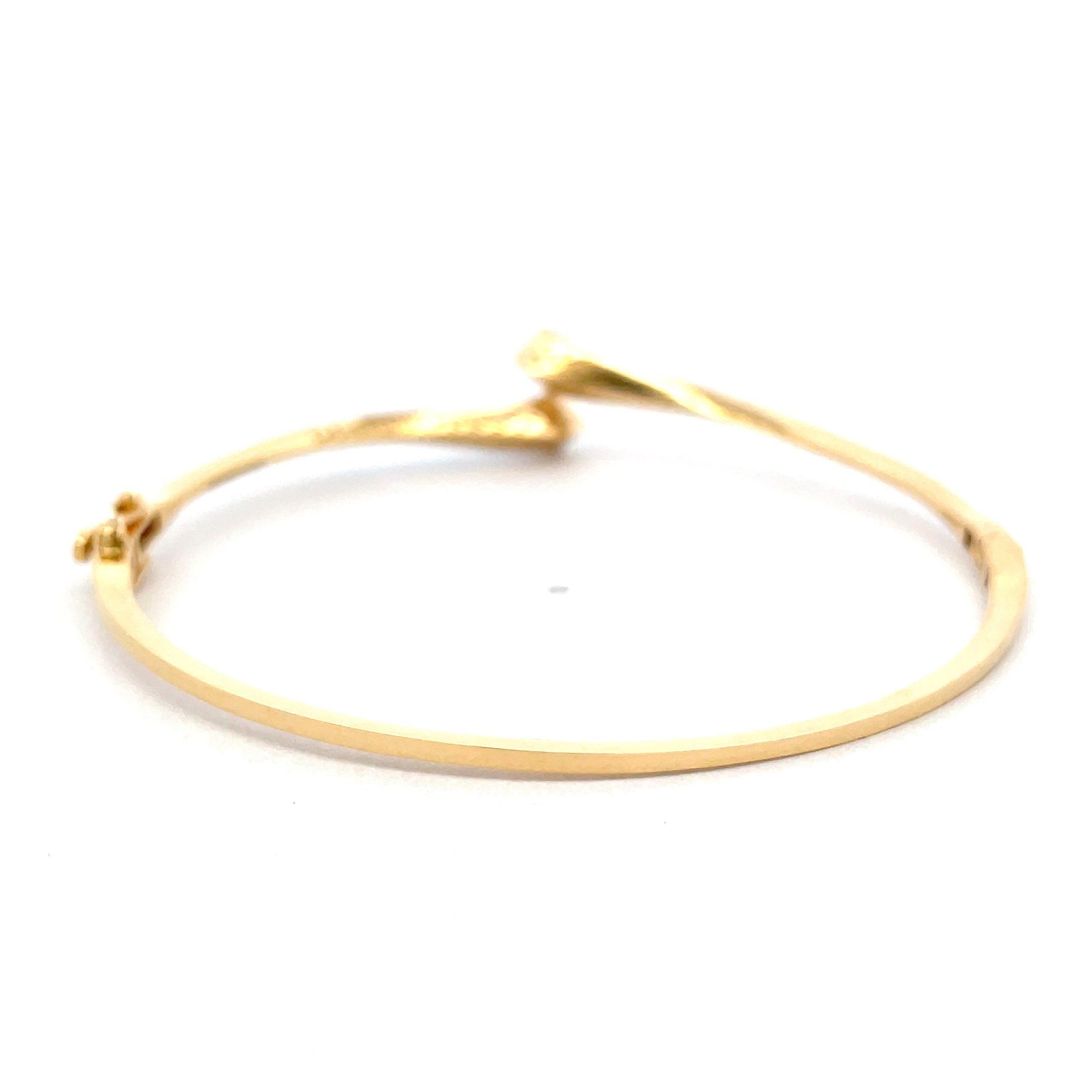 Diamond Yellow Gold Bangle Bracelet