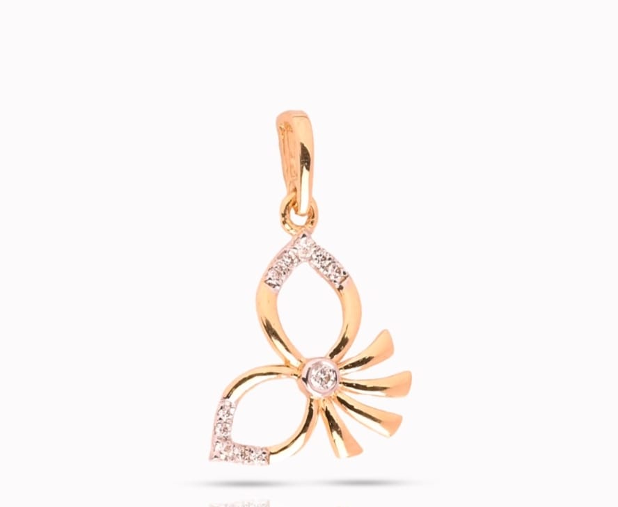 Magic Diamond Bow Shaped Pendant