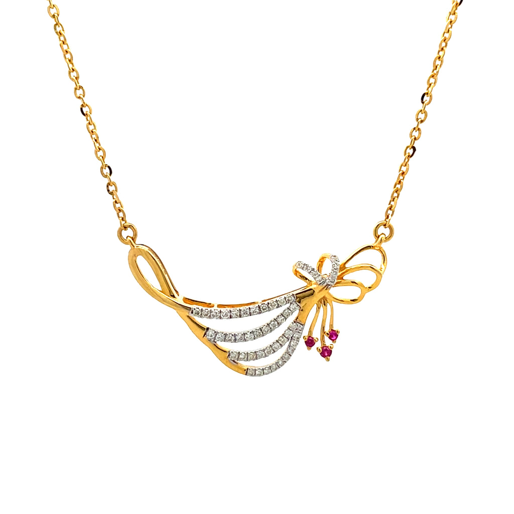 Flutter Grace 14K Gold Pendant chain