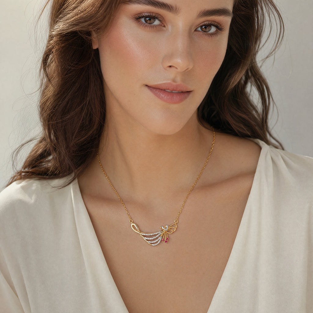 Flutter Grace 14K Gold Pendant chain