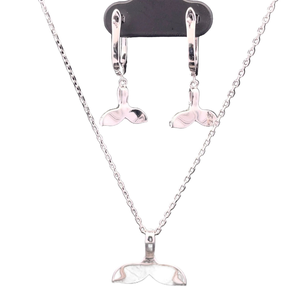 Whale tail pendent set
