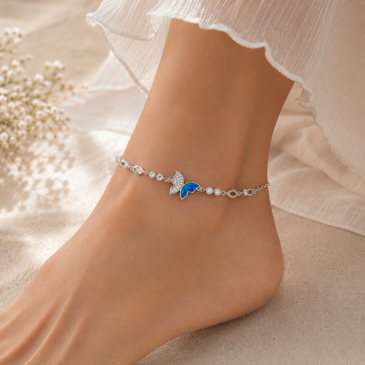 Butterfly anklet