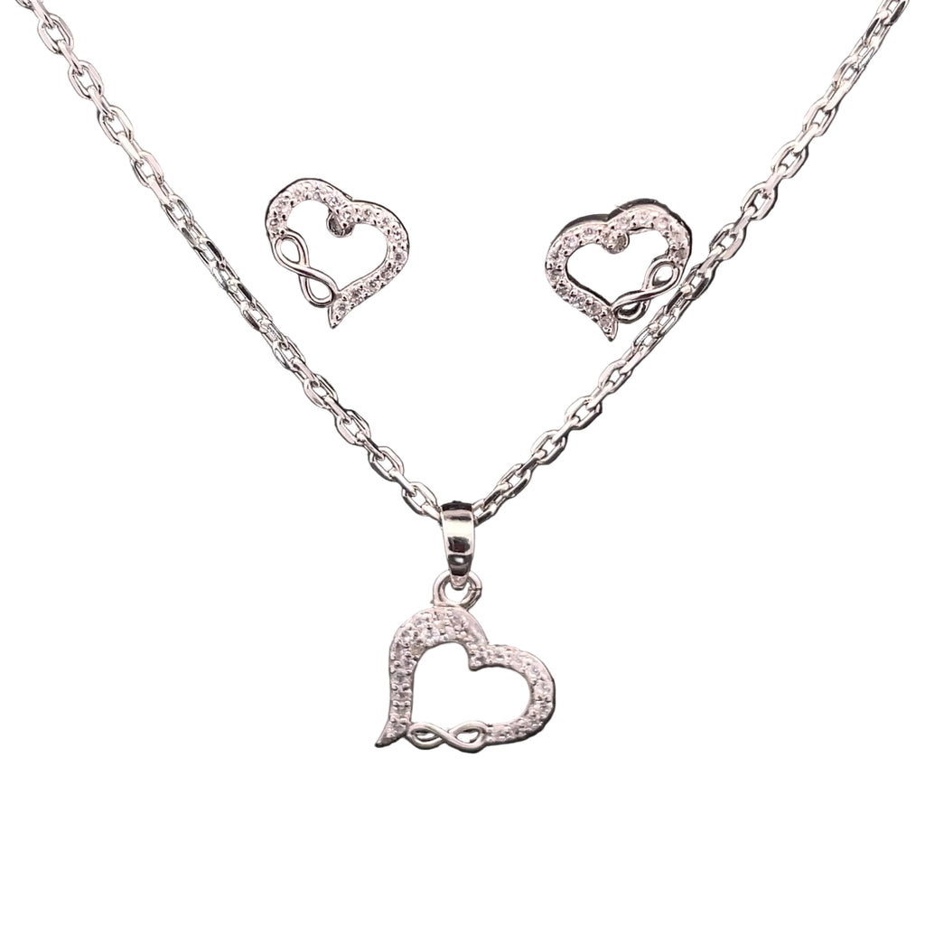 Infinity Heart pendent set