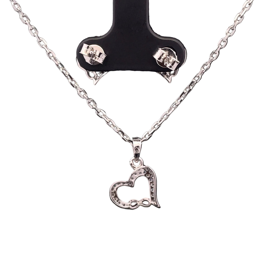 Infinity Heart pendent set