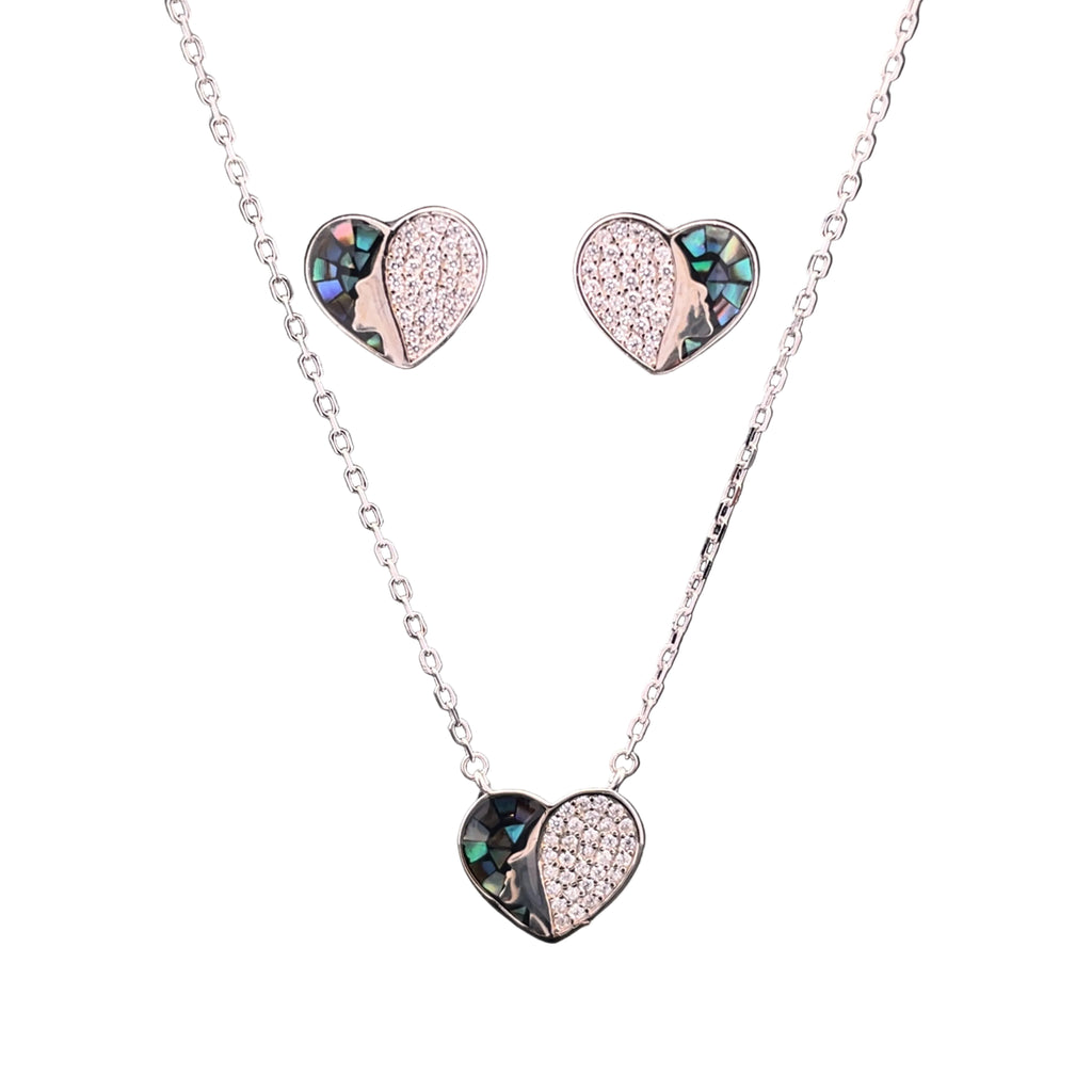 Aurora Heart Pendent set