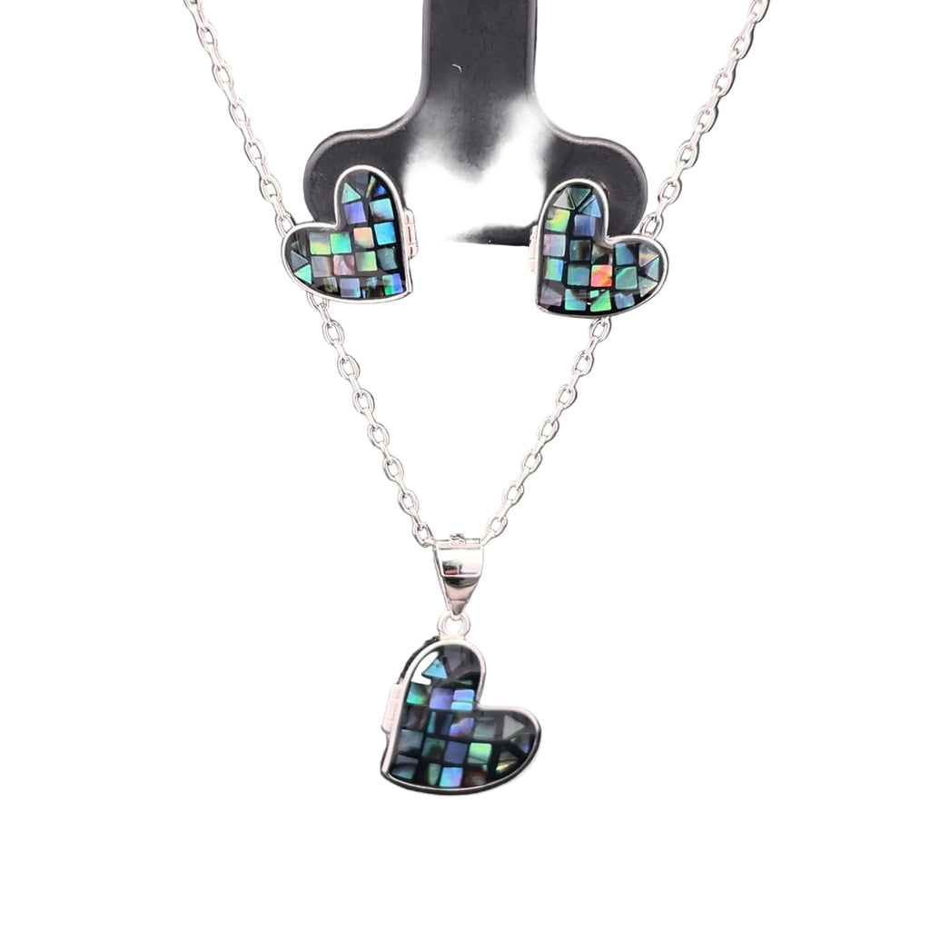 Mosaic Heart Pendant Set