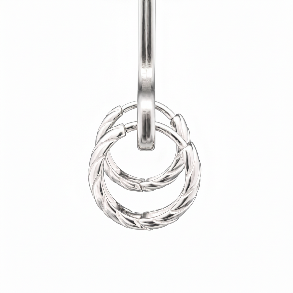 Twist hoop earrings