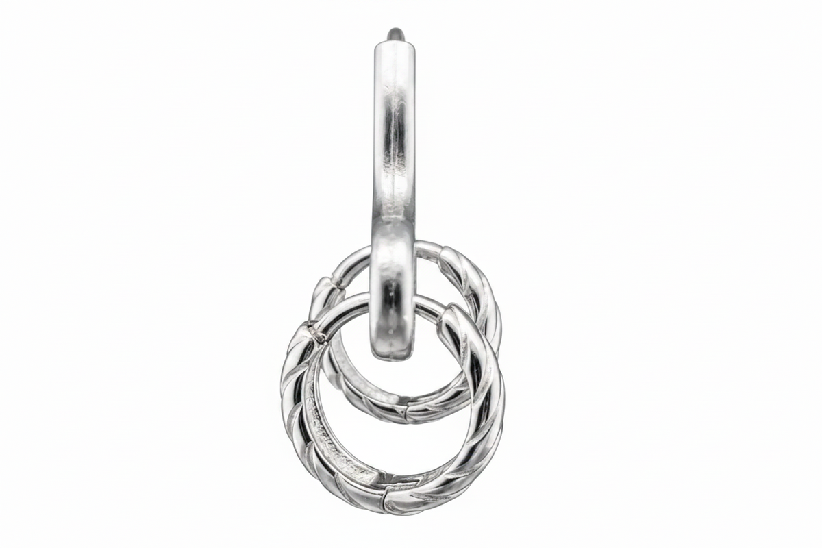 Twist hoop earrings