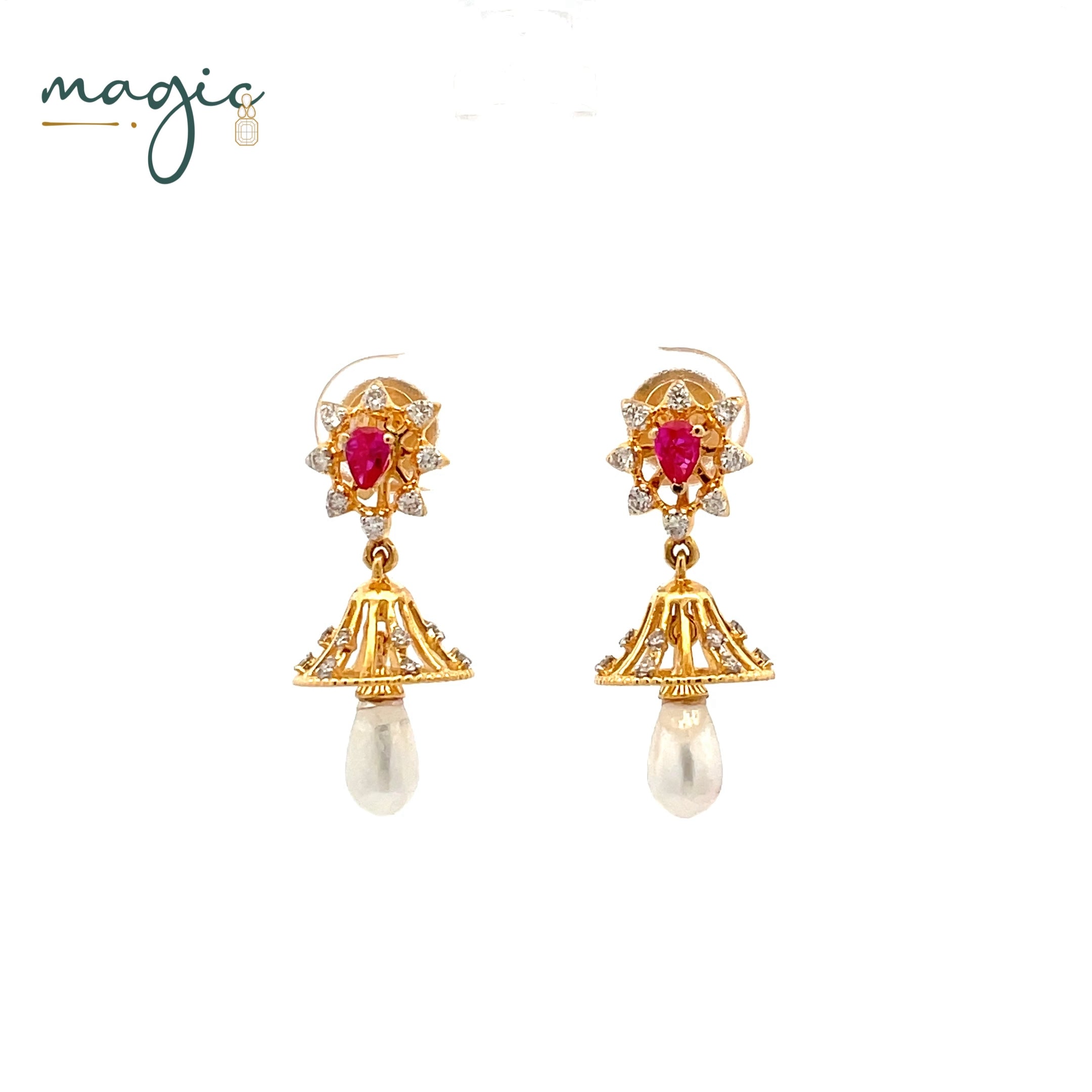 Magic Traditional Pearl Drop Jhumka