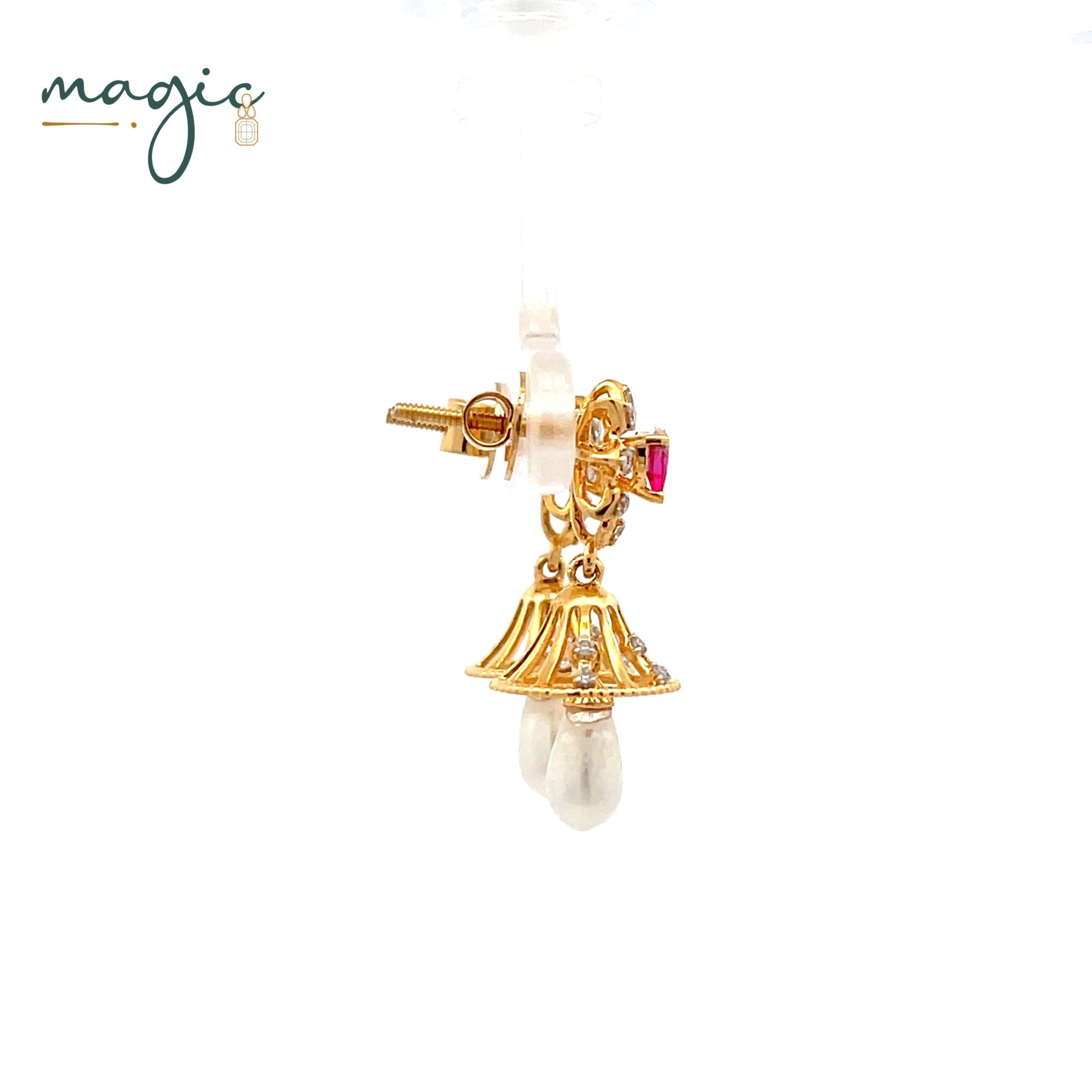 Magic Traditional Pearl Drop Jhumka